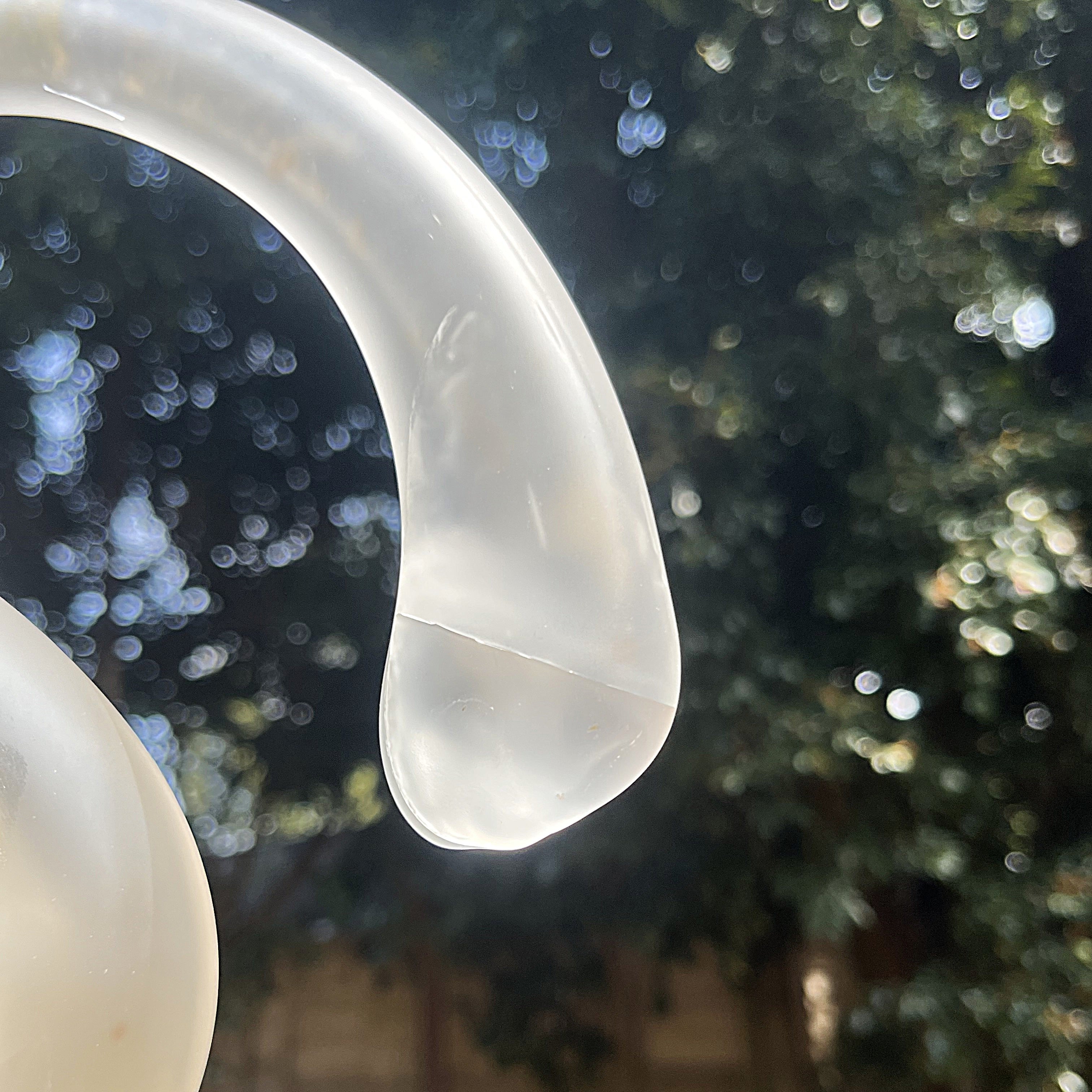 Vases: Stiver Italy Frosted Art Glass "Lily Calyx" Trumpet Vase, Pair