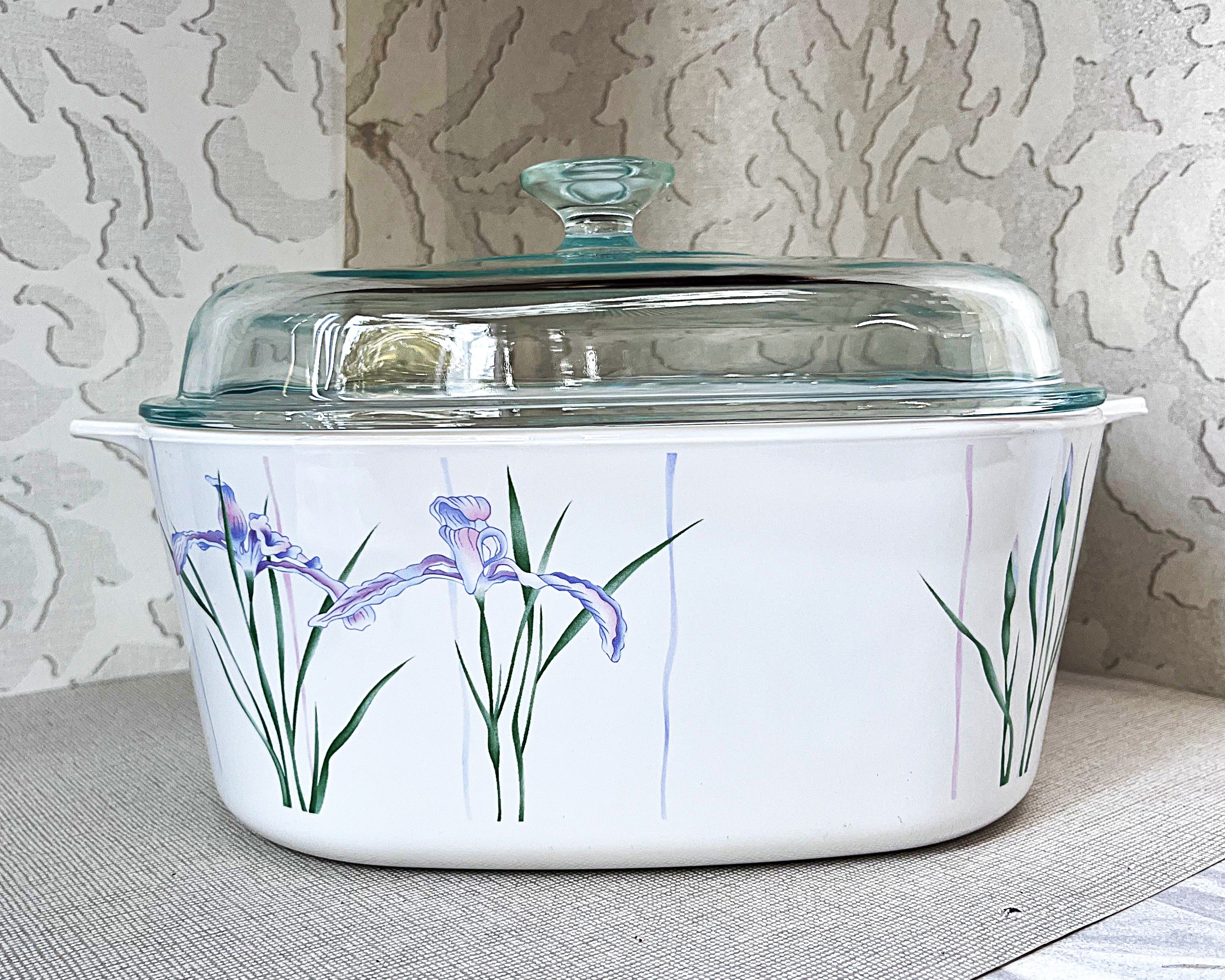 CorningWare: Purple Shadow Iris: A-5-B Lidded Casserole