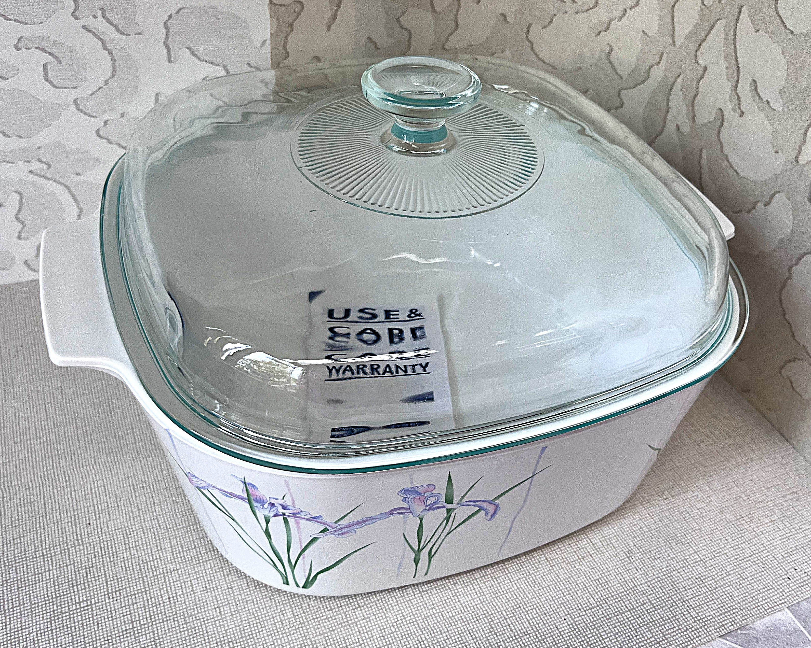 CorningWare: Purple Shadow Iris: A-5-B Lidded Casserole