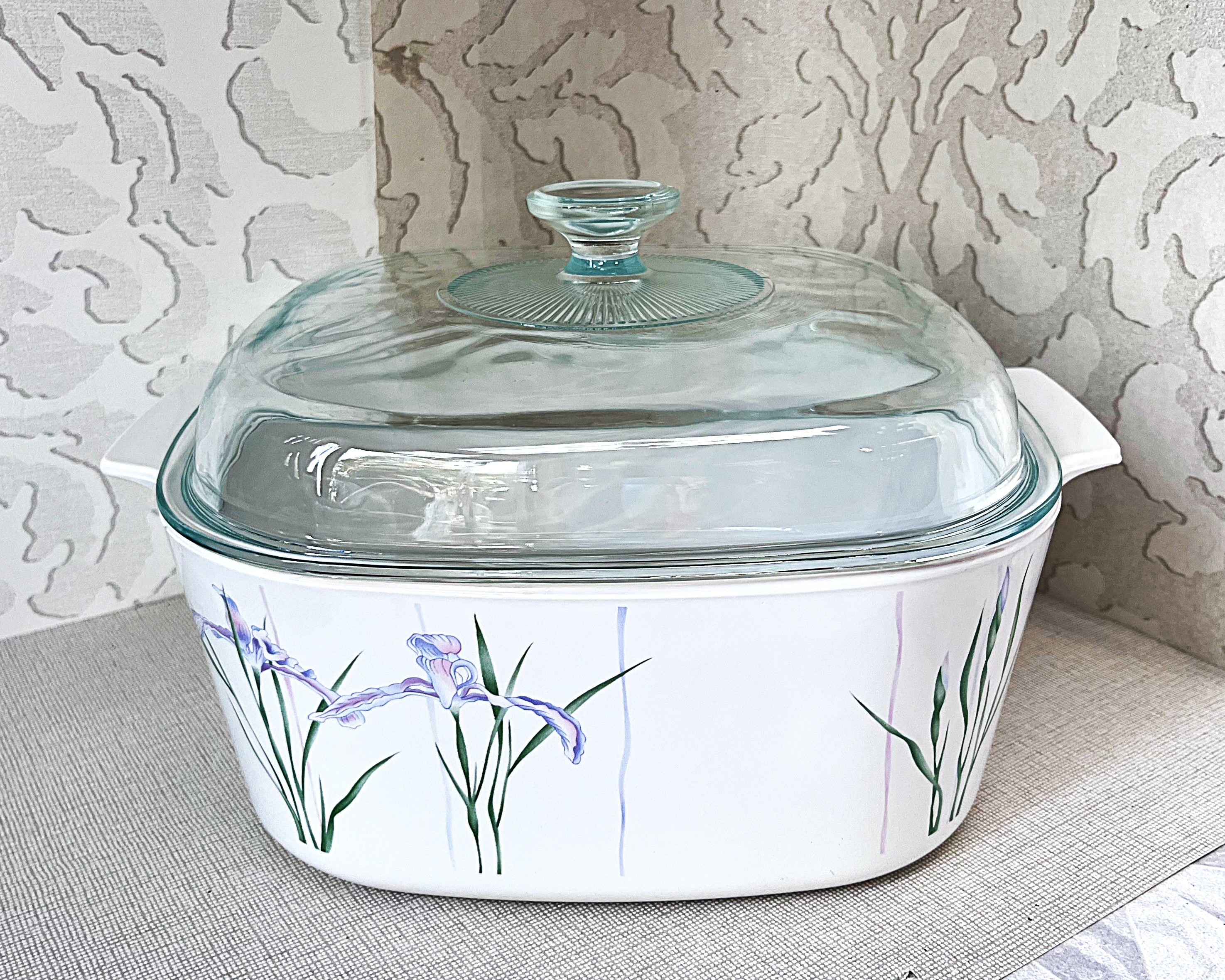 CorningWare: Purple Shadow Iris: A-5-B Lidded Casserole