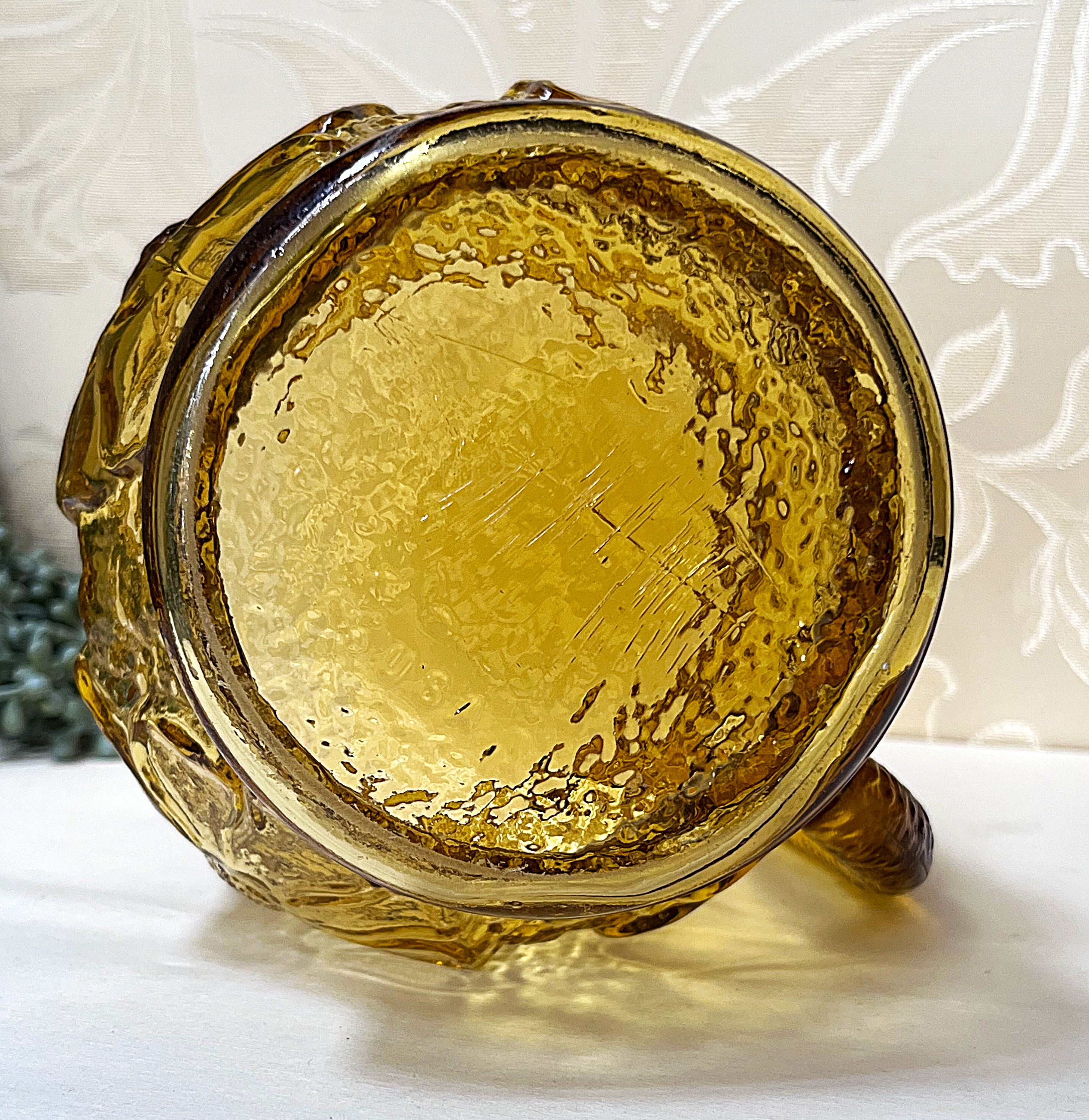 Coloured Glass: Anchor Hocking Rainflower Amber Pitcher