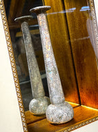 Antiquities: Framed Blown Glass Unguentarium, Attributed Roman c.1st–3rd Century AD