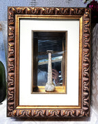 Antiquities: Framed Blown Glass Unguentarium, Attributed Roman c.1st–3rd Century AD