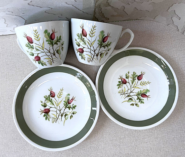 High Tea: Alfred Meakin Autumn Rose Teacup Duos, 2