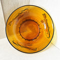 Coloured Glass: KIG Amber Glass Salad Bowl, Koi Fish
