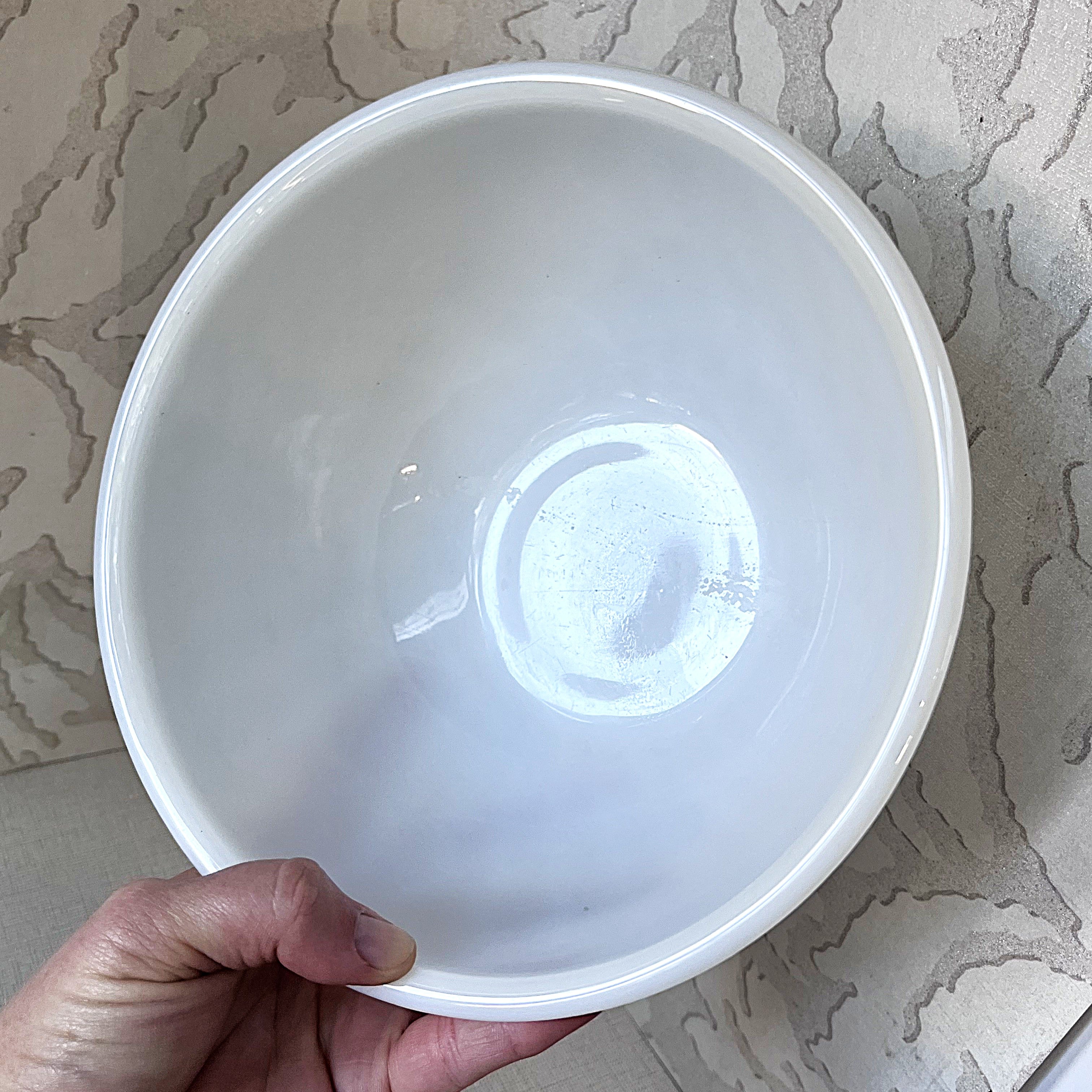 Vintage Mixing Bowls: Anchor Hocking White Swirl Mixing Bowls, 2