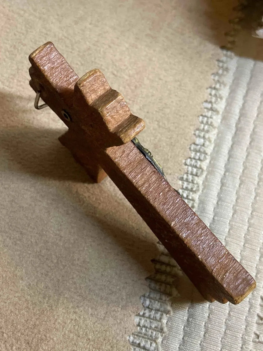 Spiritual Artifacts: Antique 1920s French Monk Rosary Crucifix