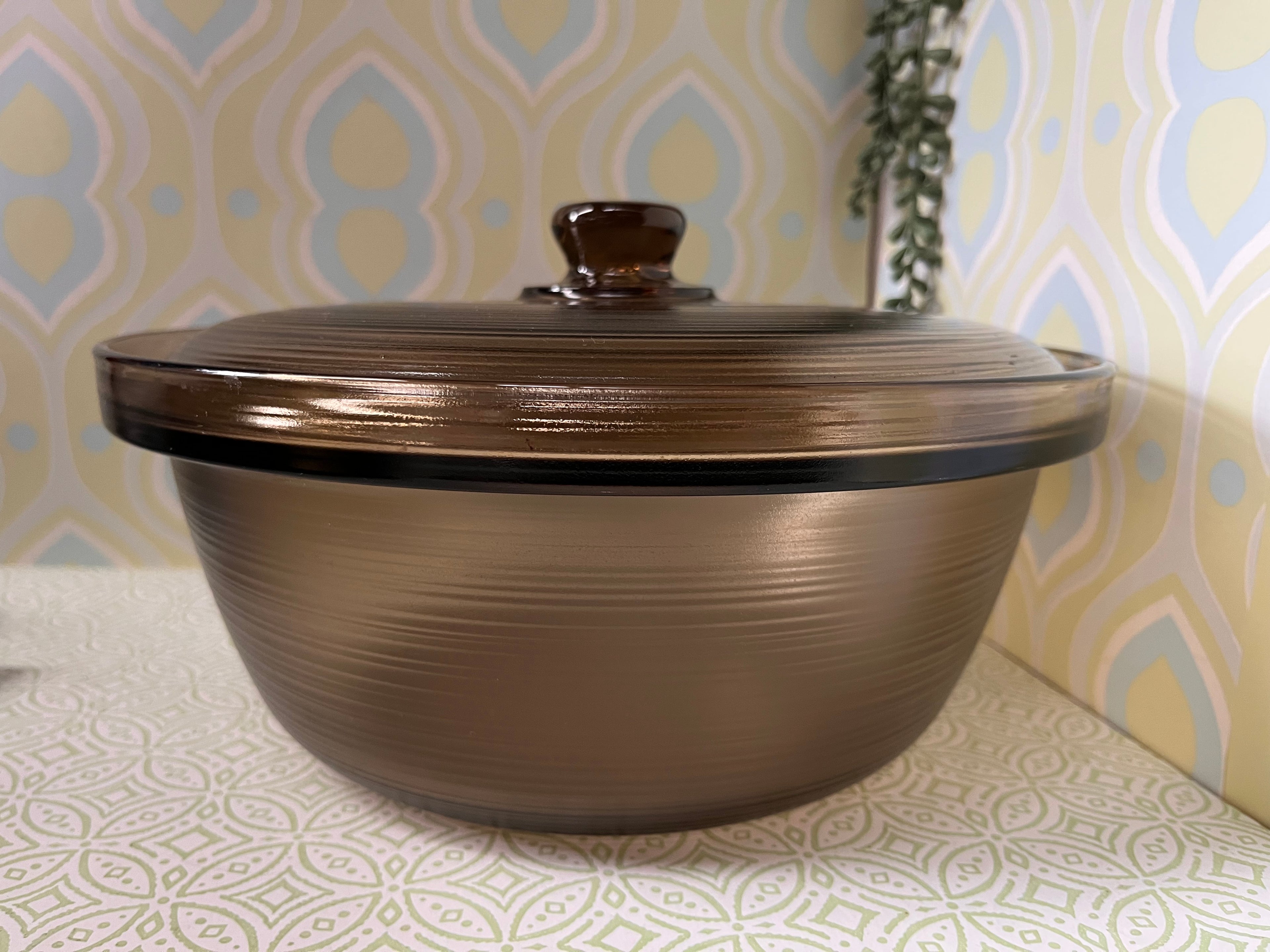 Arcopal: Smoked Glass: Lidded Casserole 3.8L