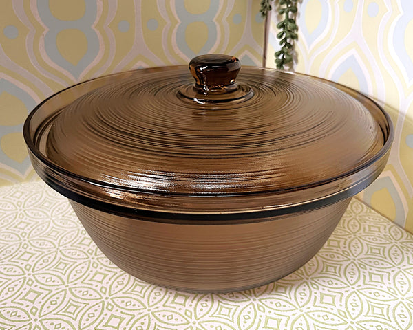 Arcopal: Smoked Glass: Lidded Casserole 3.8L