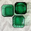 Arcoroc: Appetizer Bowls & an Ashtray, Emerald Green