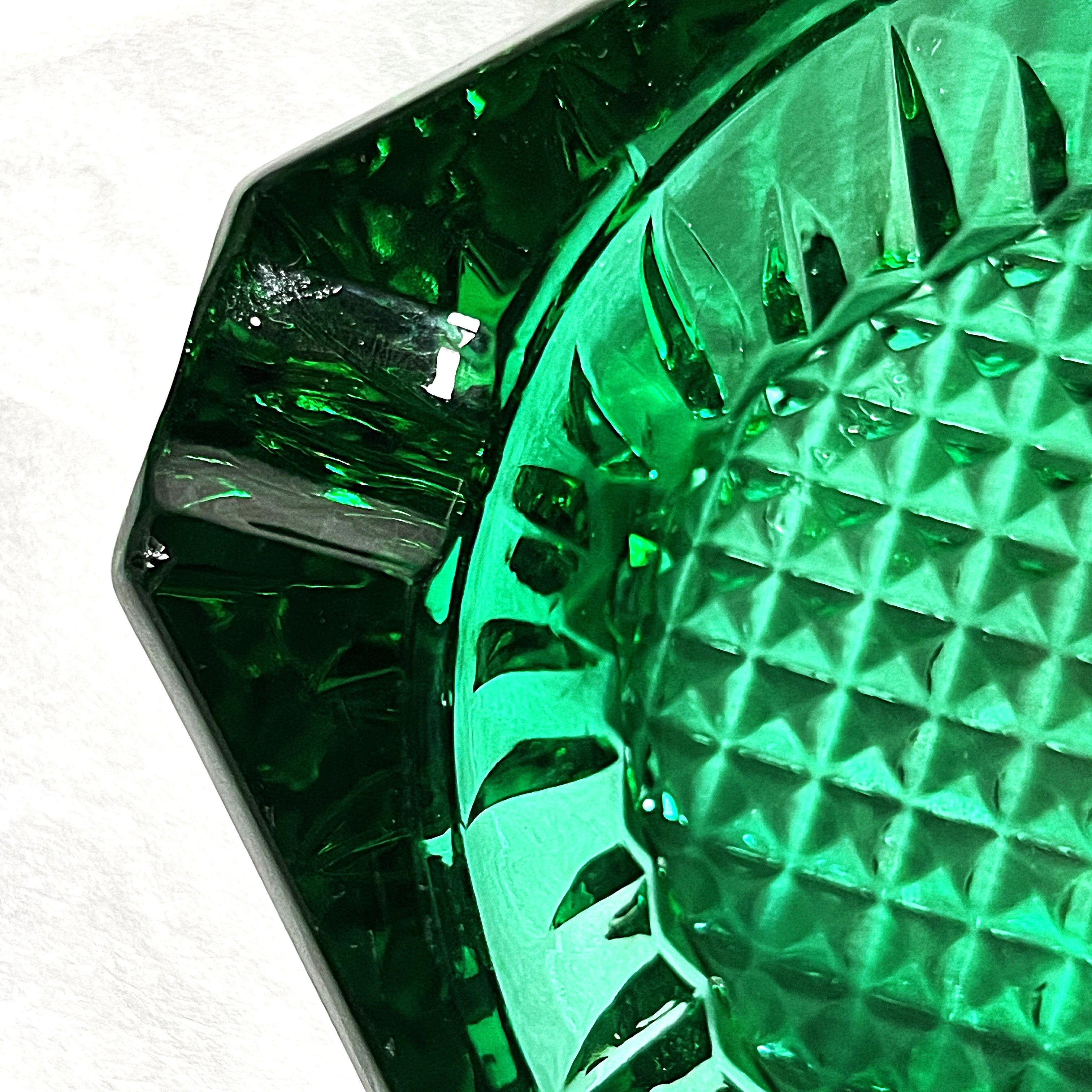 Arcoroc: Appetizer Bowls & an Ashtray, Emerald Green