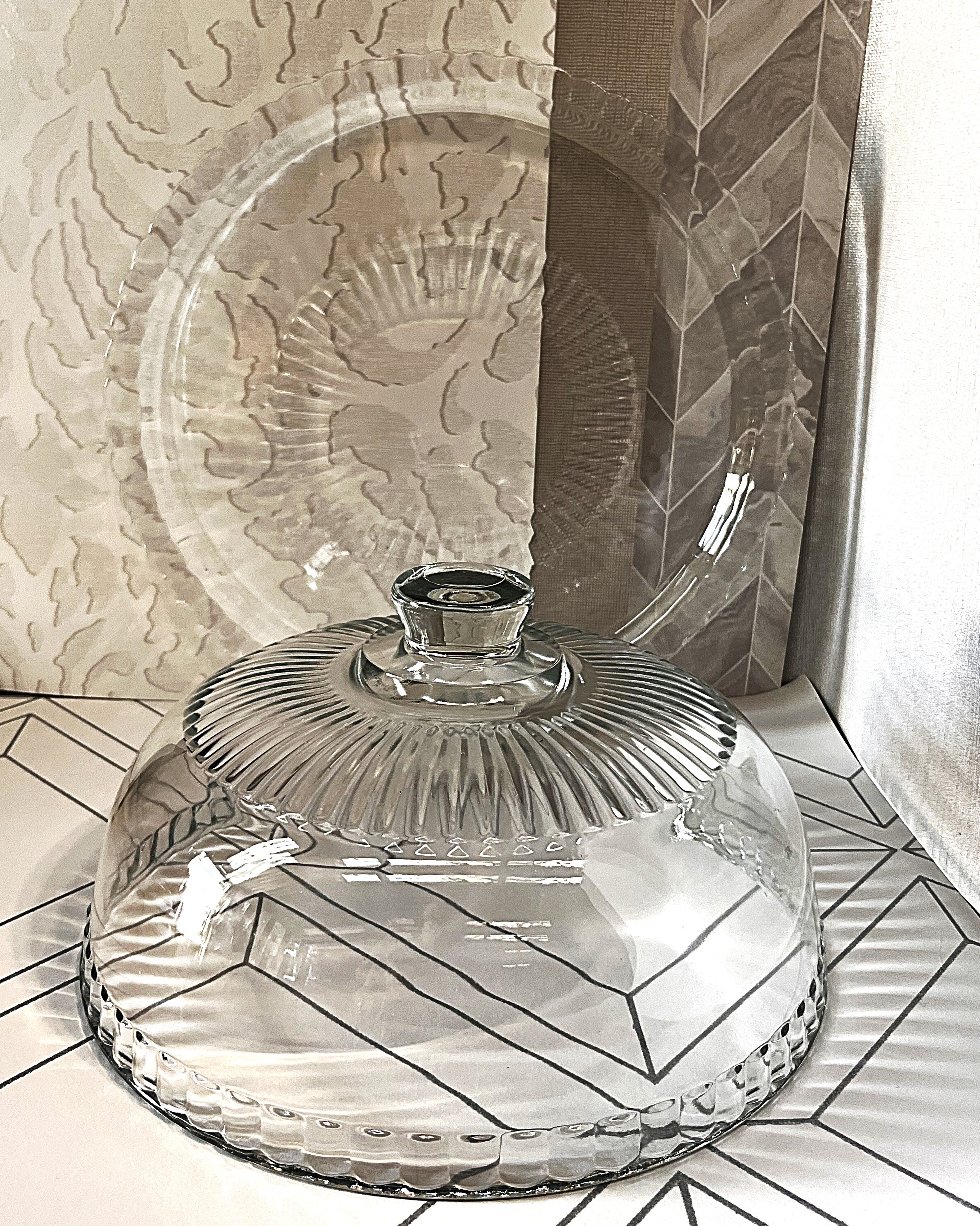 Arcoroc: Large Cake Dome with Matching Platter