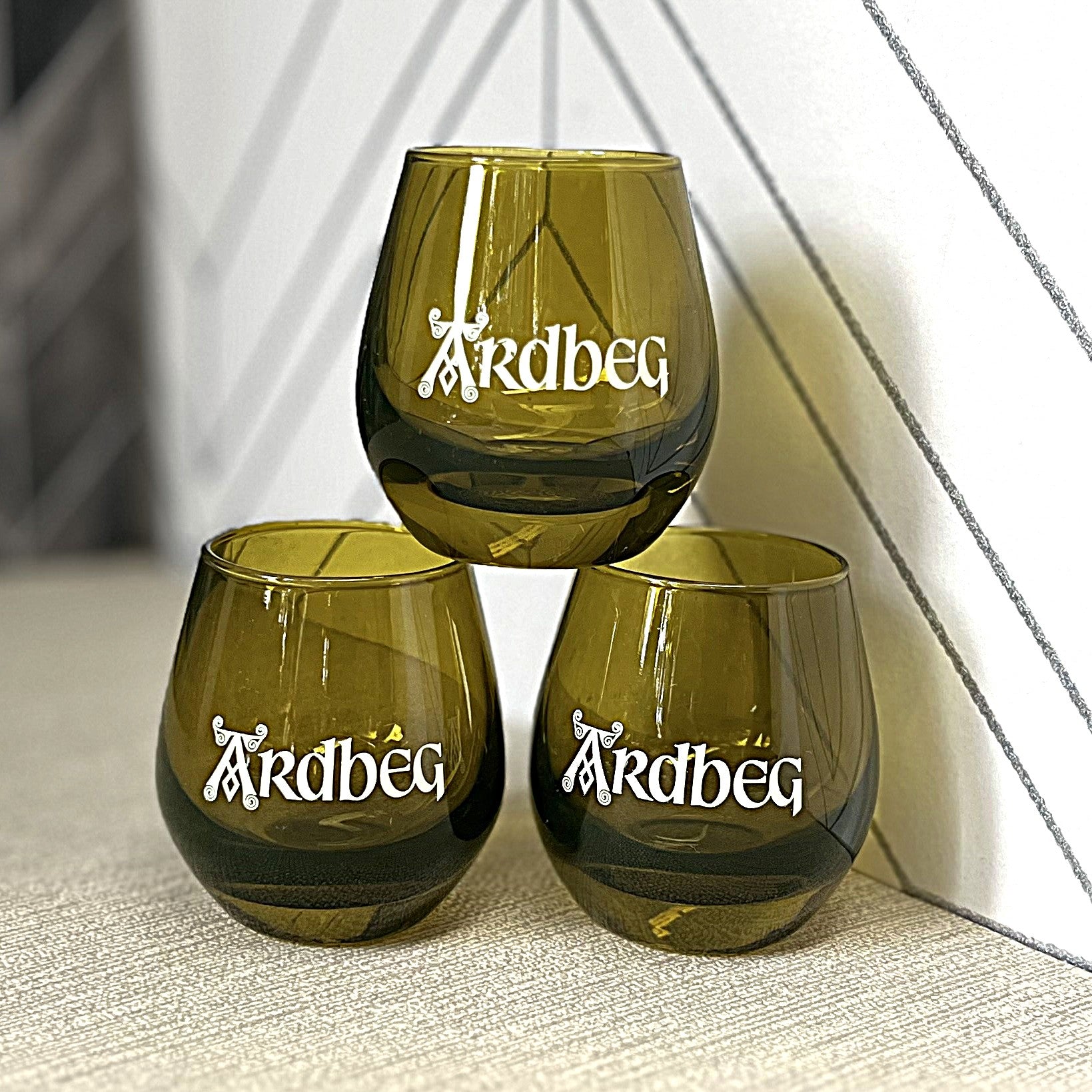Drinkware: Ardbeg Shortie Whisky Tasting Glasses, Set of 3