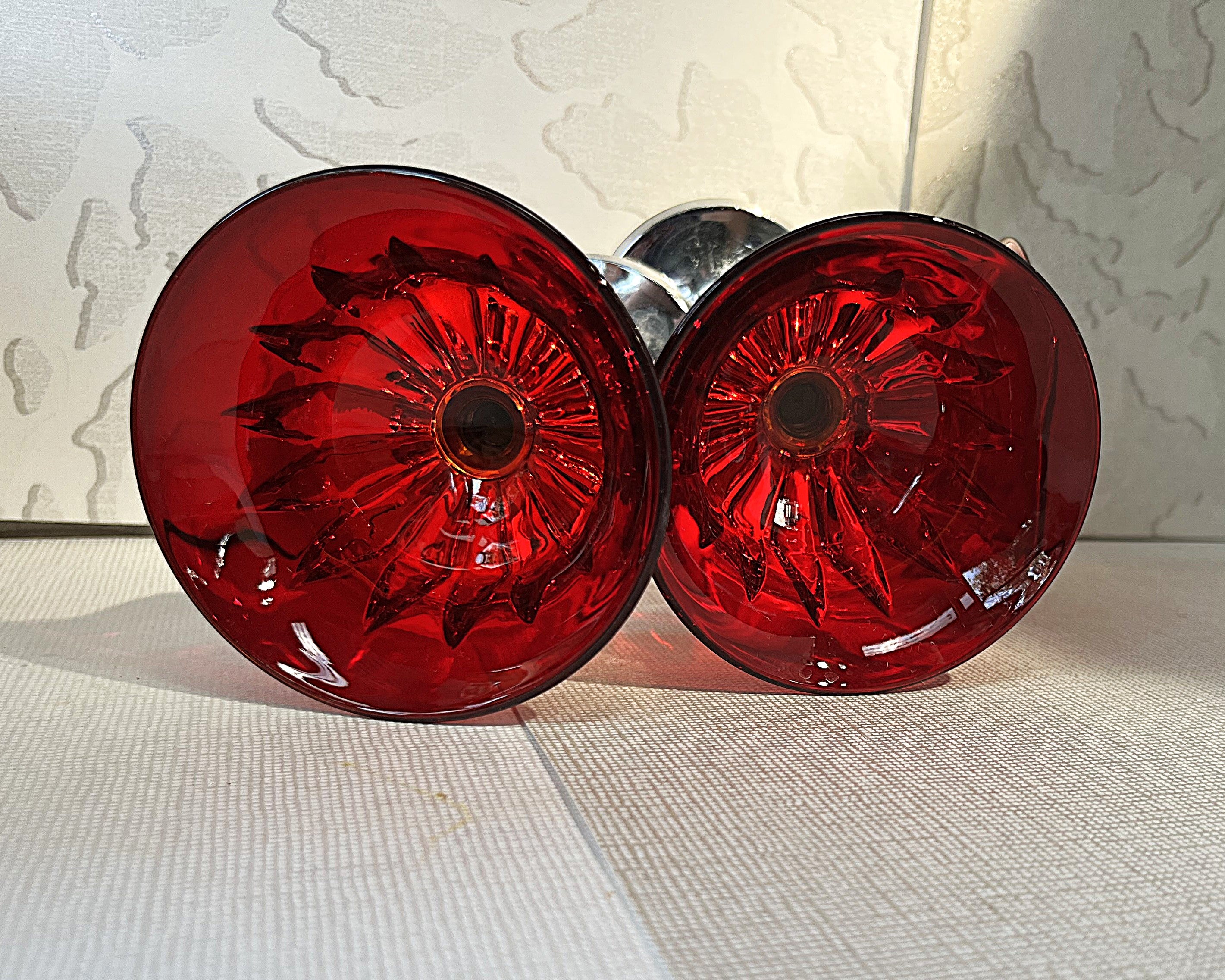 Stemware: Keystoneware Art Deco Coupes with Chrome Screw Stems, 3