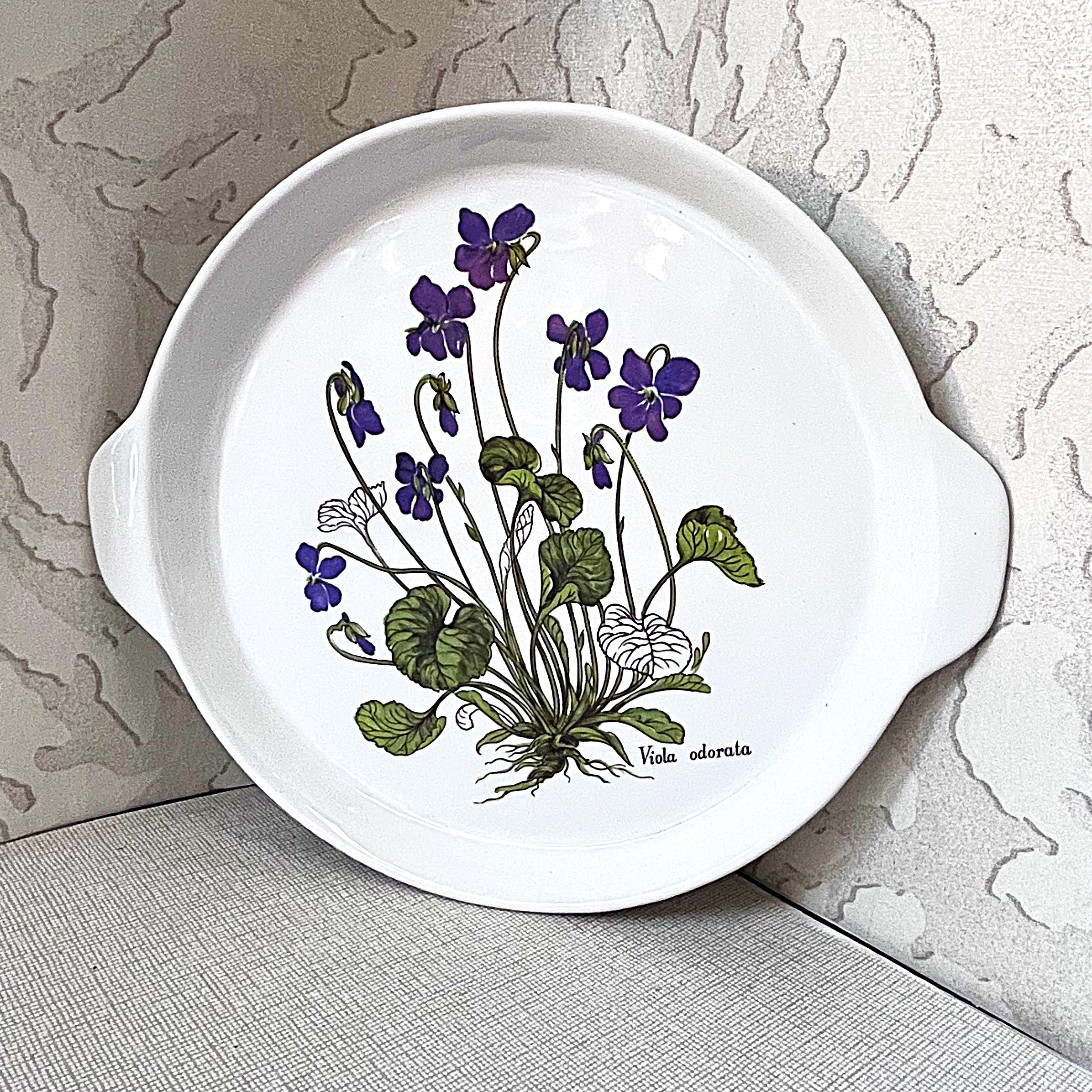 Baking Dish: Ashley Ceramics Flan, Viola Odorata