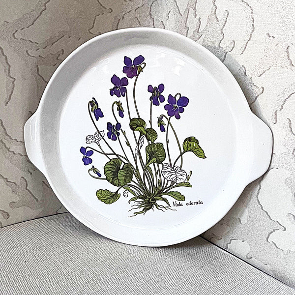 Baking Dish: Ashley Ceramics Flan, Viola Odorata