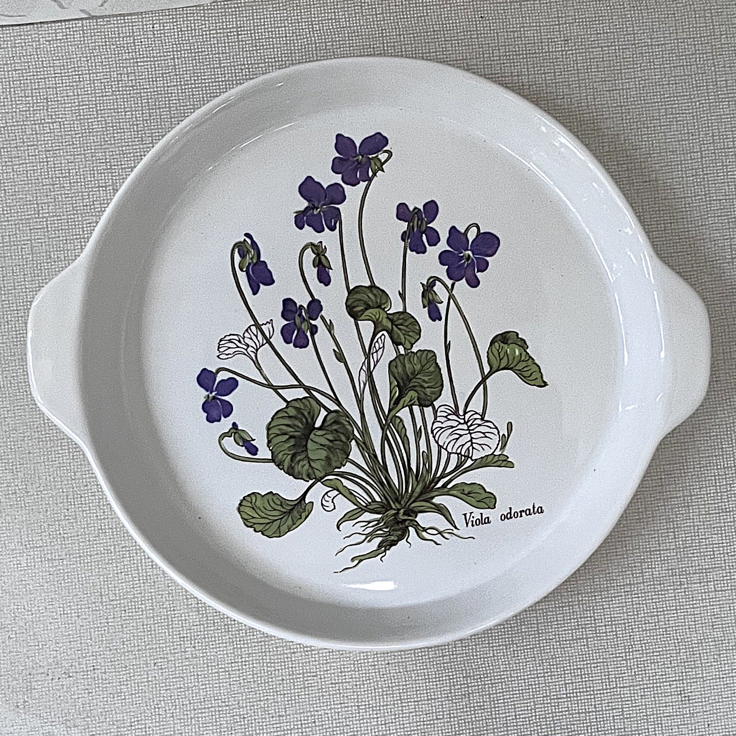 Baking Dish: Ashley Ceramics Flan, Viola Odorata