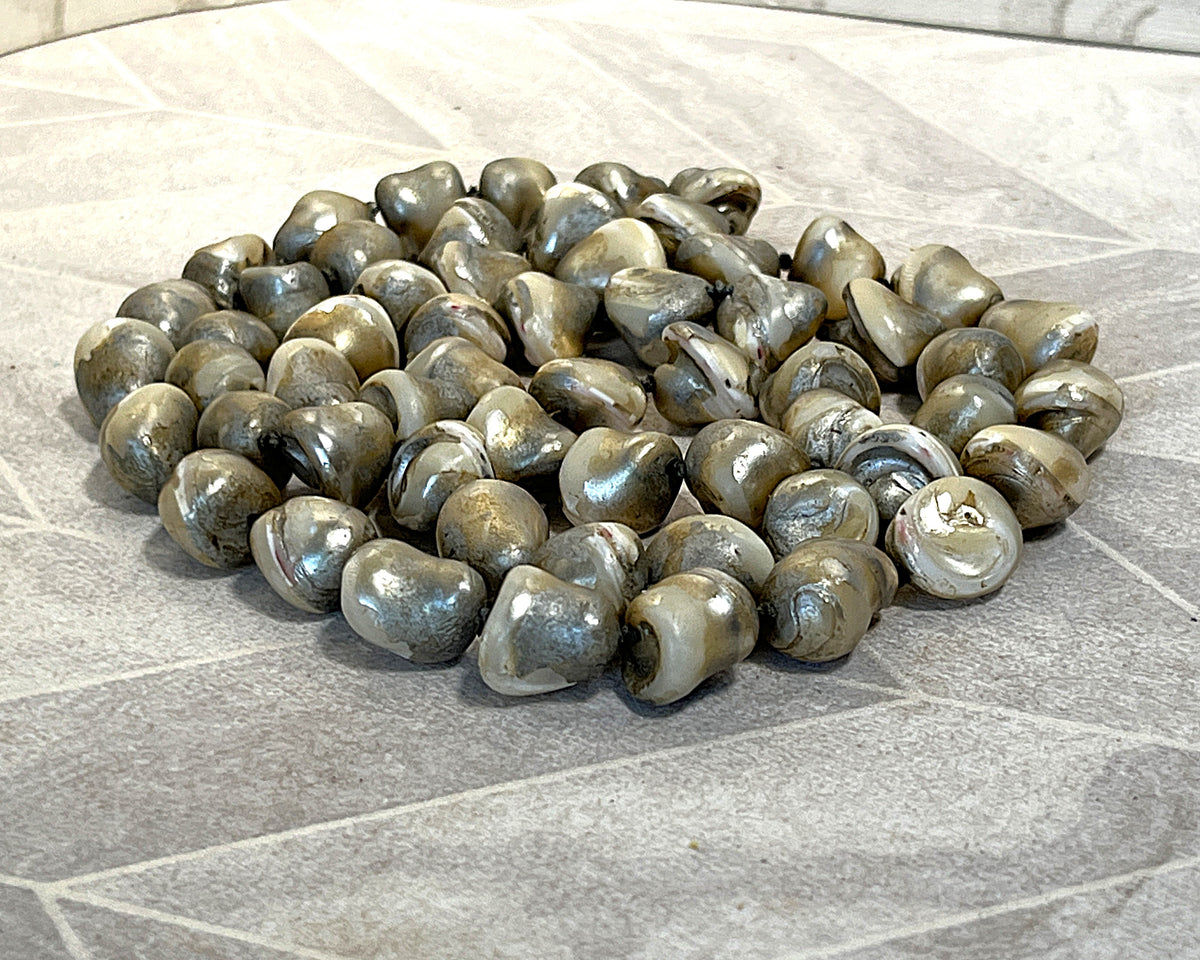 Jewellery: South Pacific Heavy Baroque Mother-of-Pearl Hand-Knotted 80cm Opera Strand