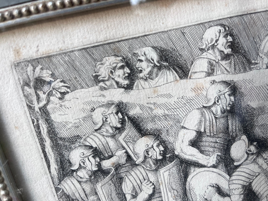 Original Prints: Antique c.1672 Pietro Santi Bartoli Trajan's Column, Plate 52