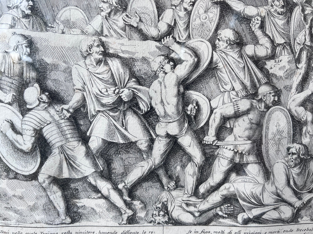 Original Prints: Antique c.1672 Pietro Santi Bartoli Trajan's Column, Plate 52