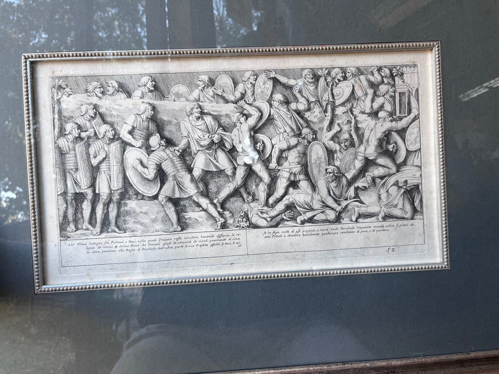 Original Prints: Antique c.1672 Pietro Santi Bartoli Trajan's Column, Plate 52