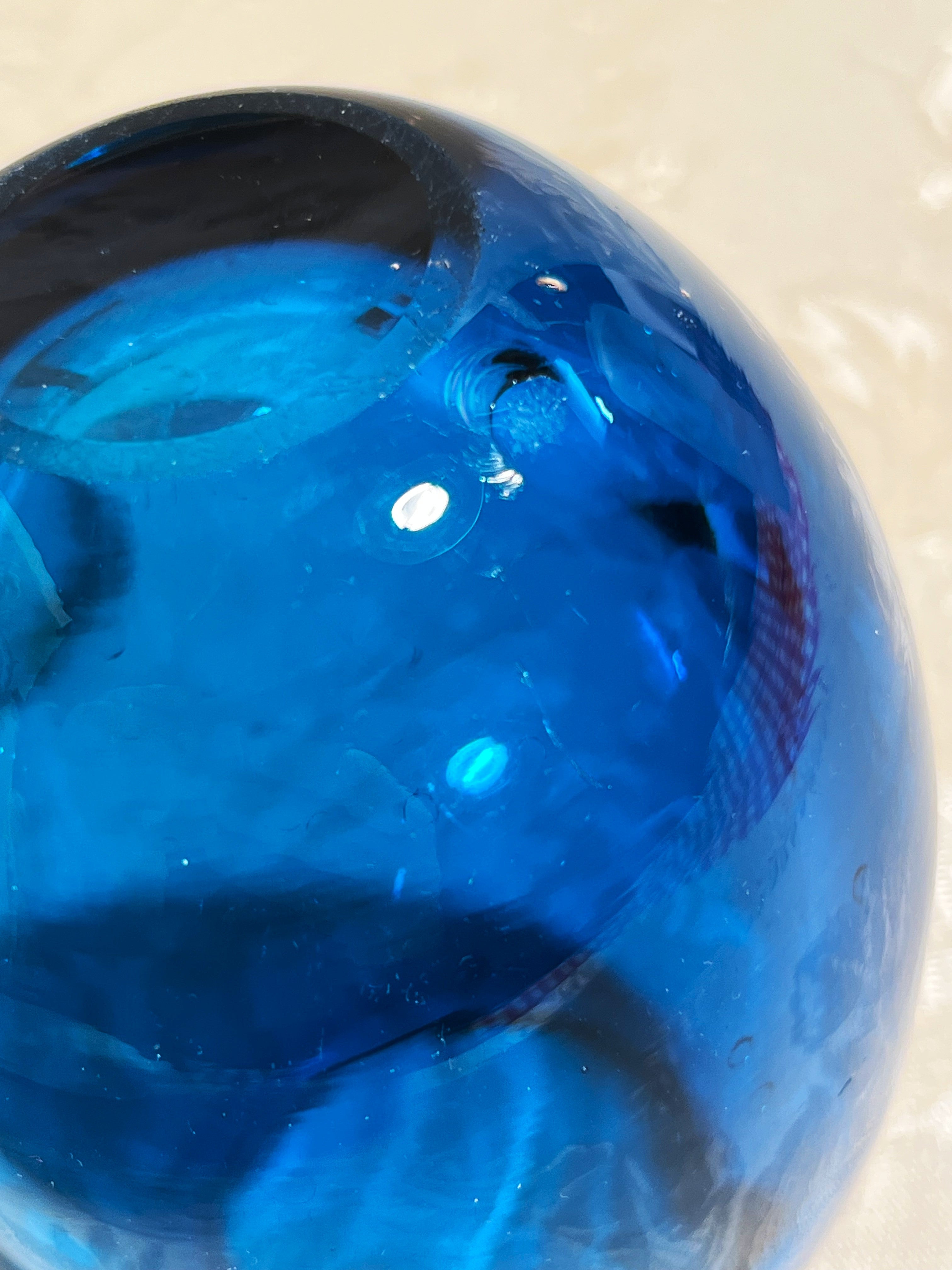 Vases: Geoffrey Baxter Kingfisher Blue Cased Ovoid Vase