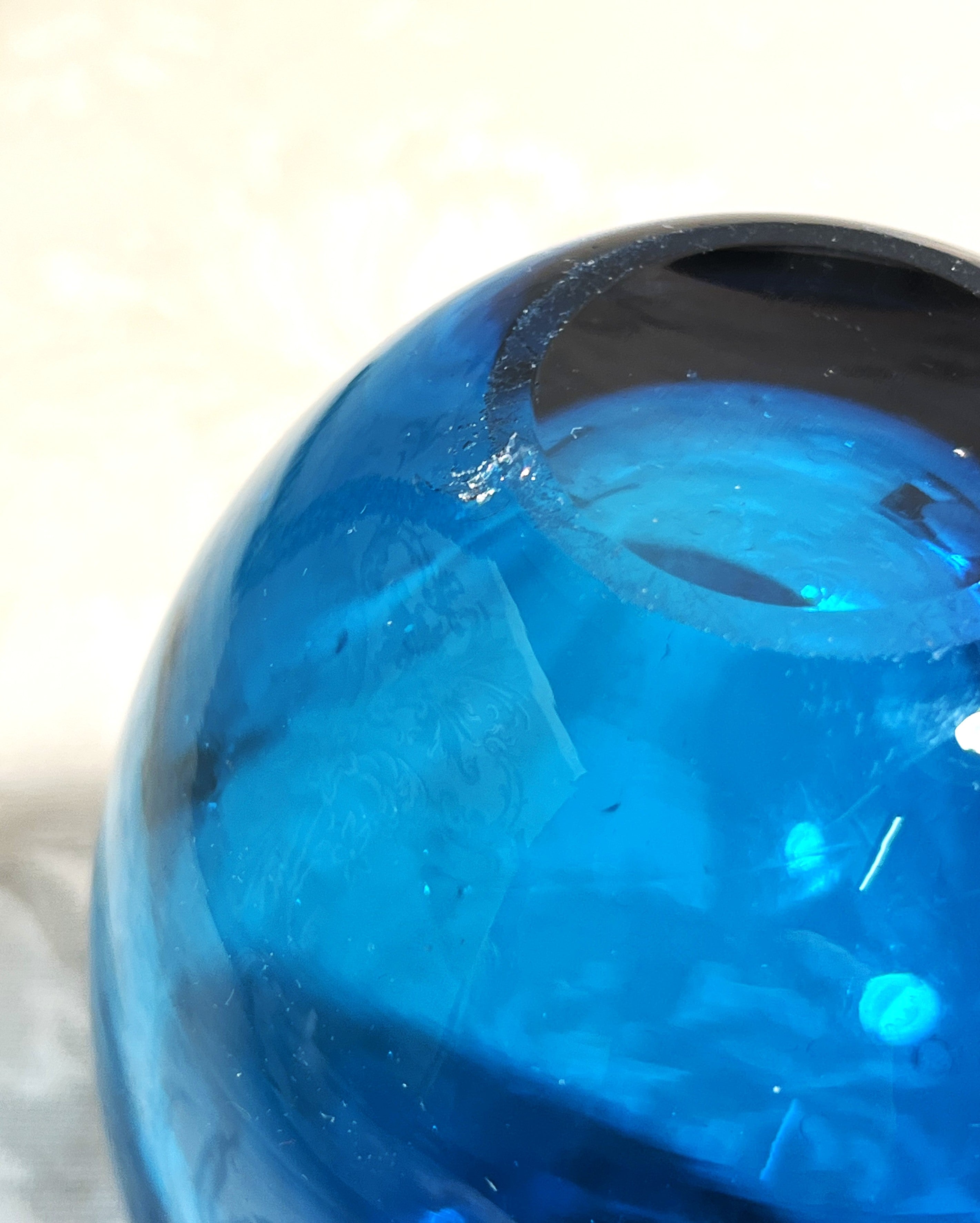 Vases: Geoffrey Baxter Kingfisher Blue Cased Ovoid Vase