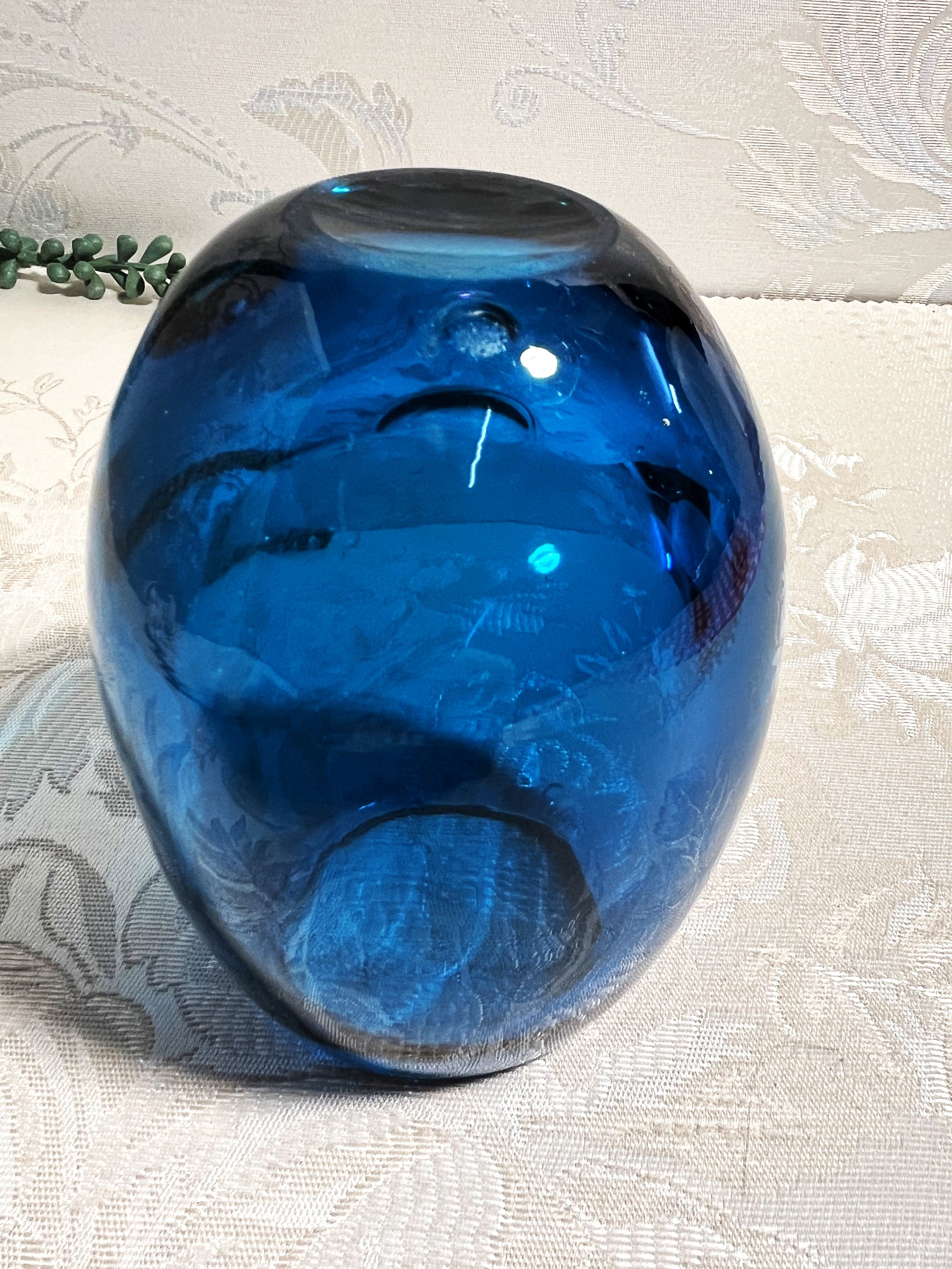 Vases: Geoffrey Baxter Kingfisher Blue Cased Ovoid Vase