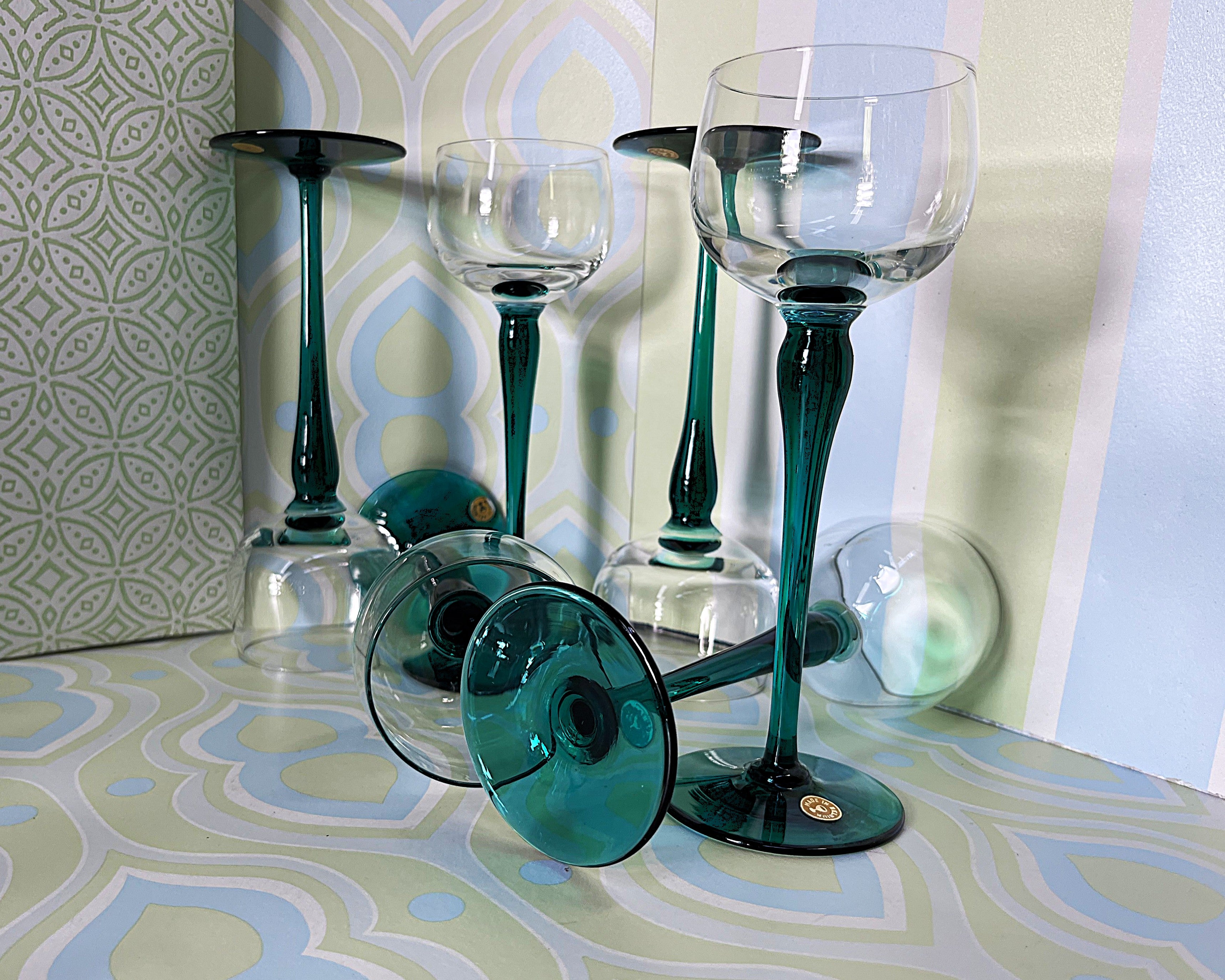 Stemware: Wine Glasses, Verreries Doyen Hock, Crystal, 17