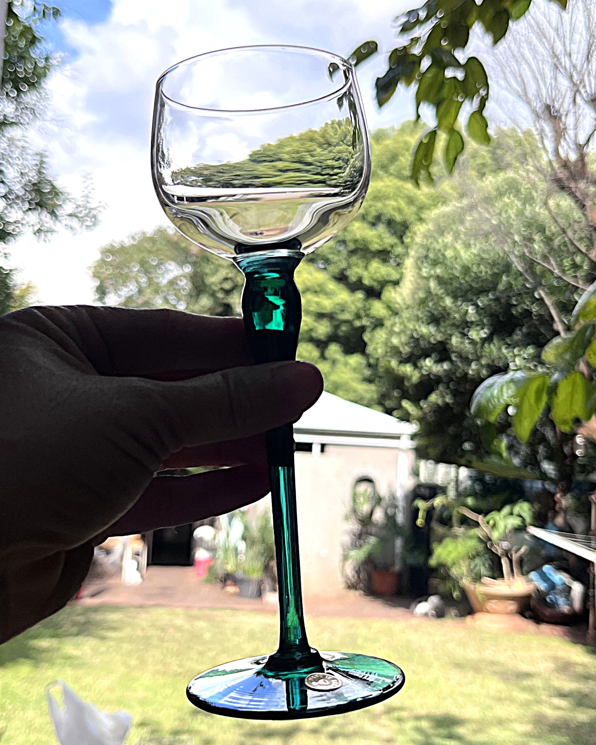 Stemware: Wine Glasses, Verreries Doyen Hock, Crystal, 17
