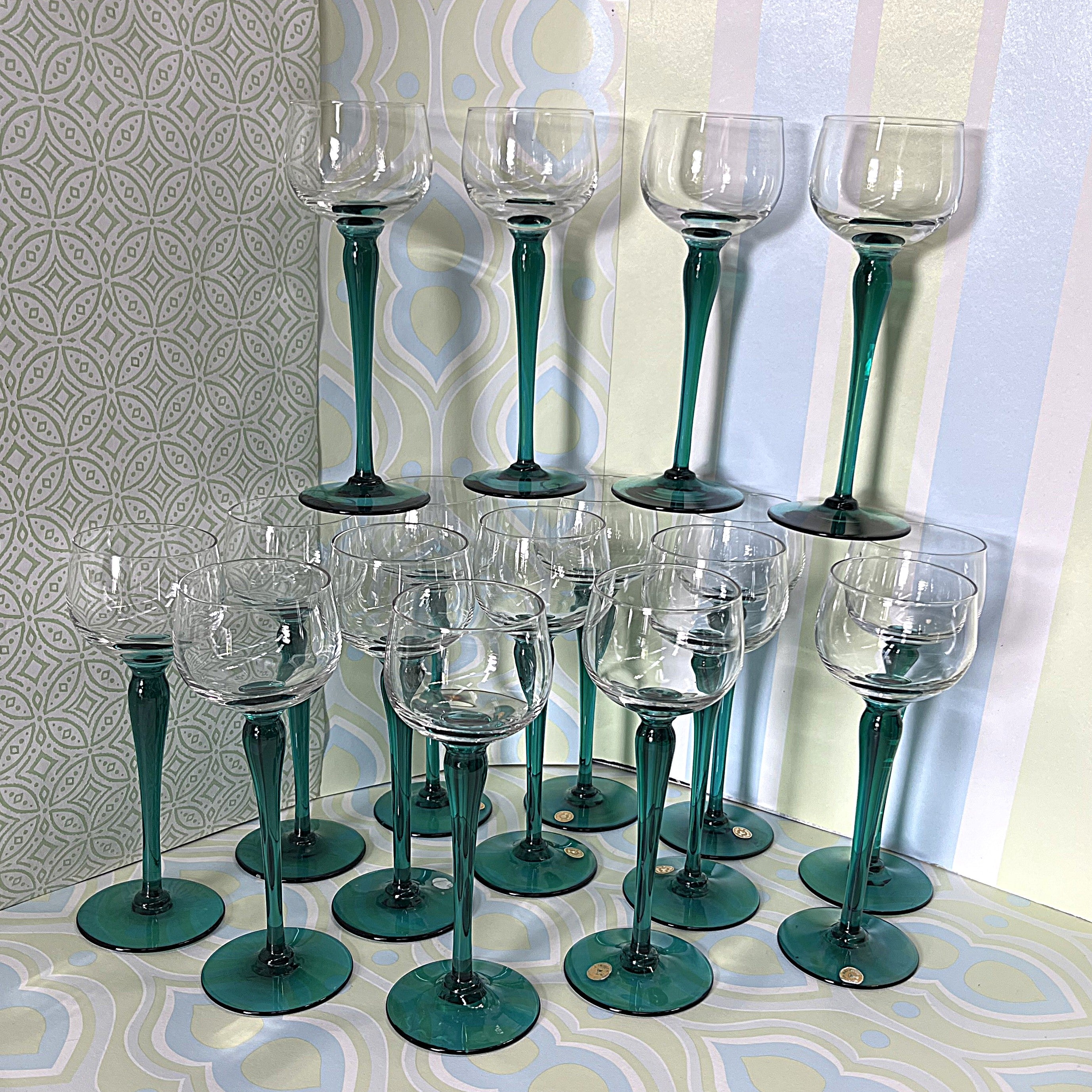 Stemware: Wine Glasses, Verreries Doyen Hock, Crystal, 17