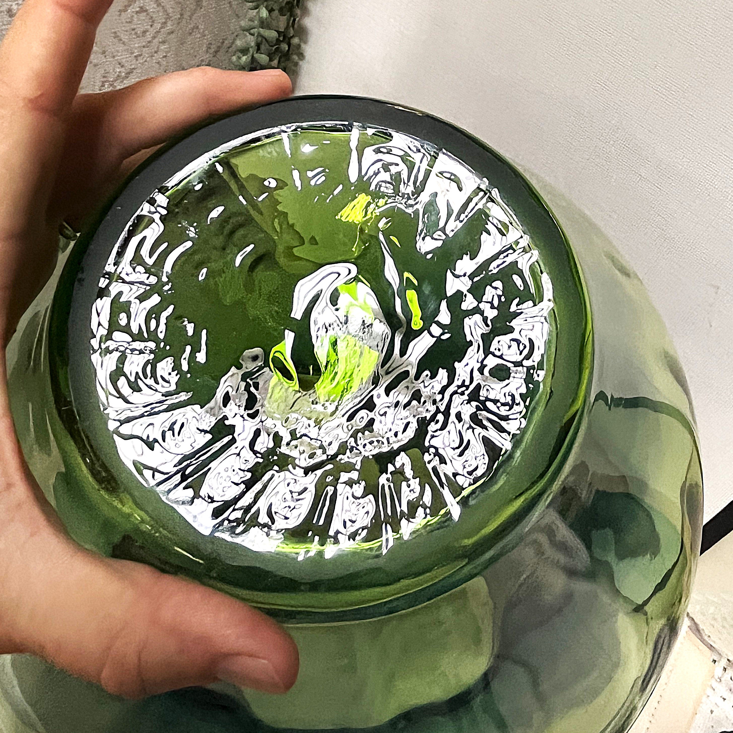Czechoslovakian: Art Glass Blue Green Ombre Vase
