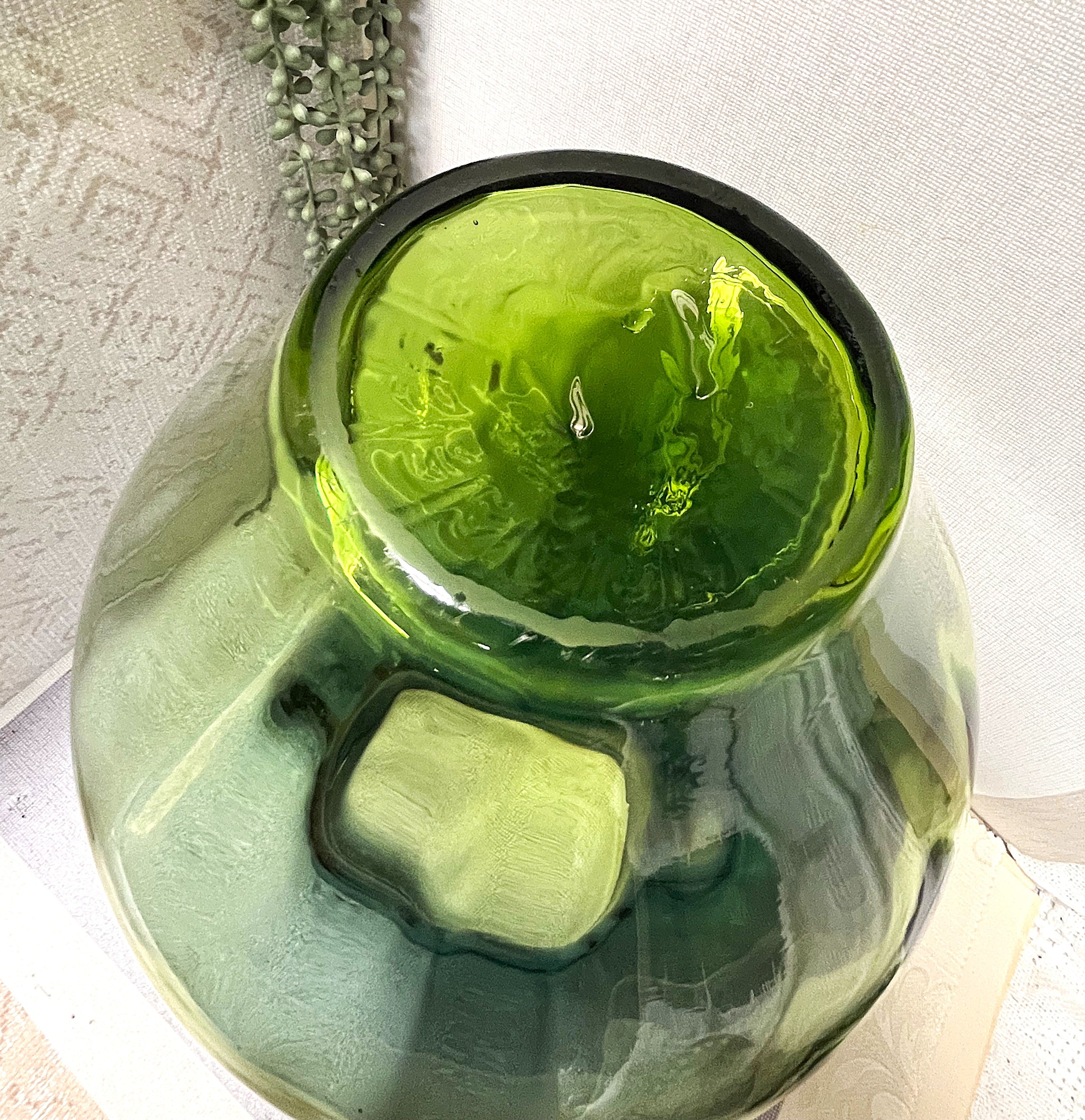 Czechoslovakian: Art Glass Blue Green Ombre Vase