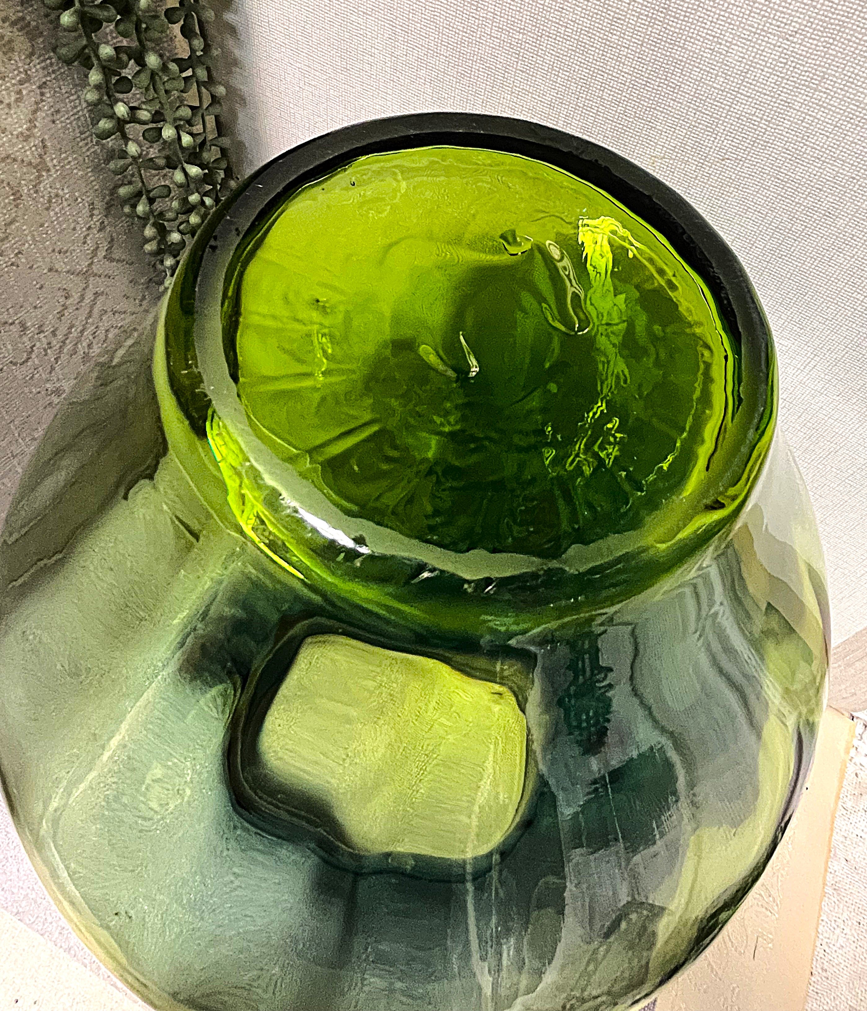 Czechoslovakian: Art Glass Blue Green Ombre Vase