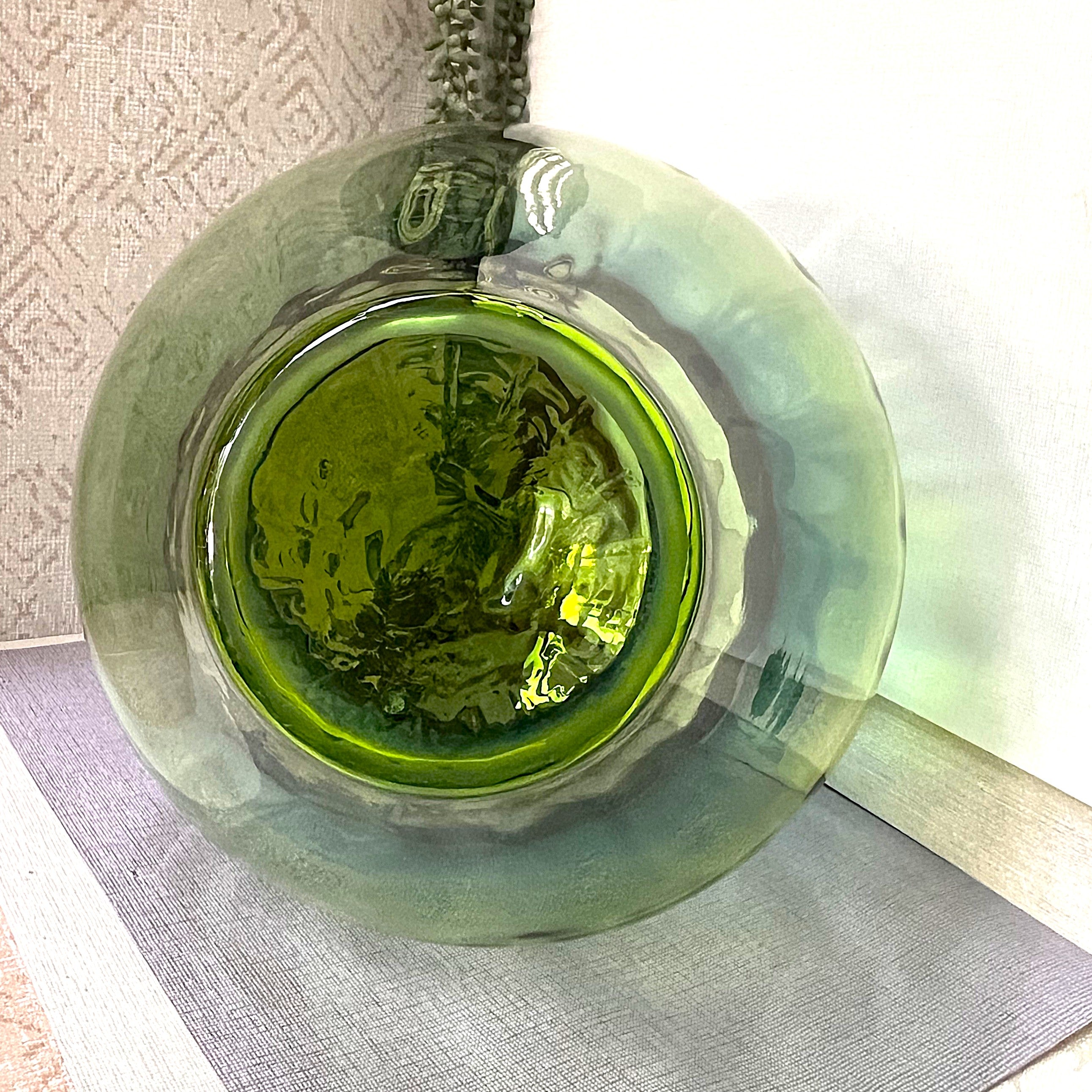 Czechoslovakian: Art Glass Blue Green Ombre Vase