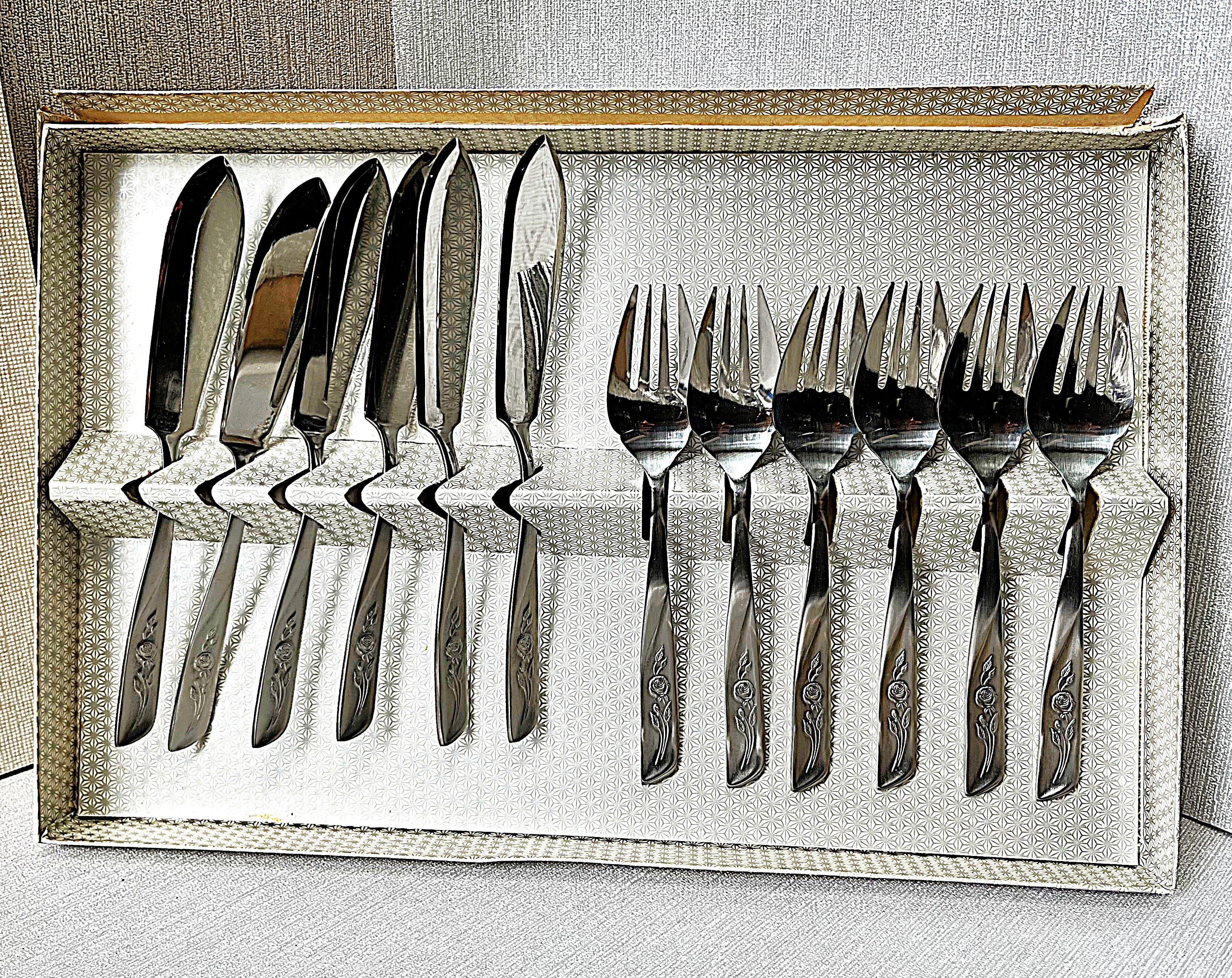 Cutlery Boxed: Fish Knives and Forks, Set of 6