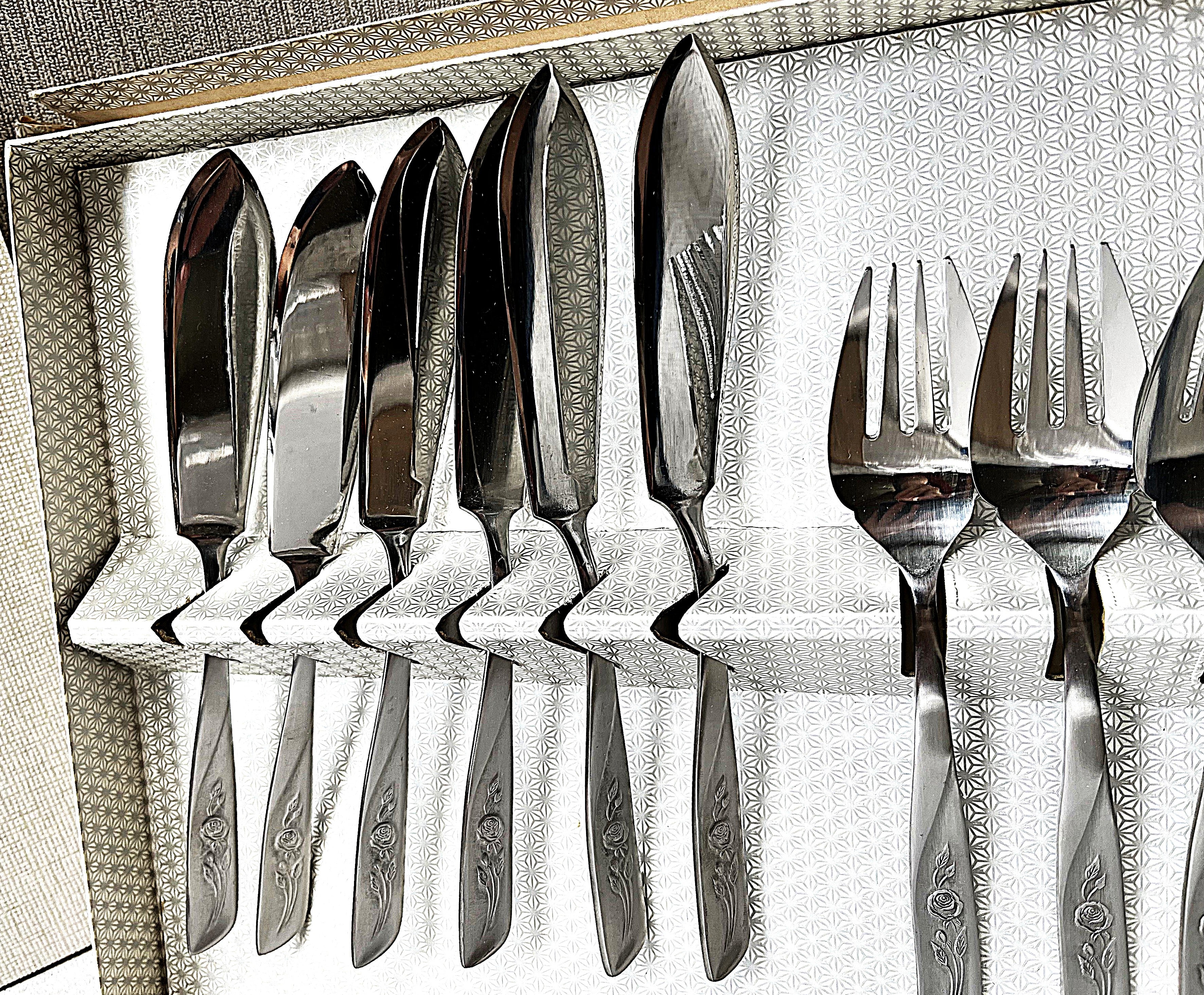 Cutlery Boxed: Fish Knives and Forks, Set of 6