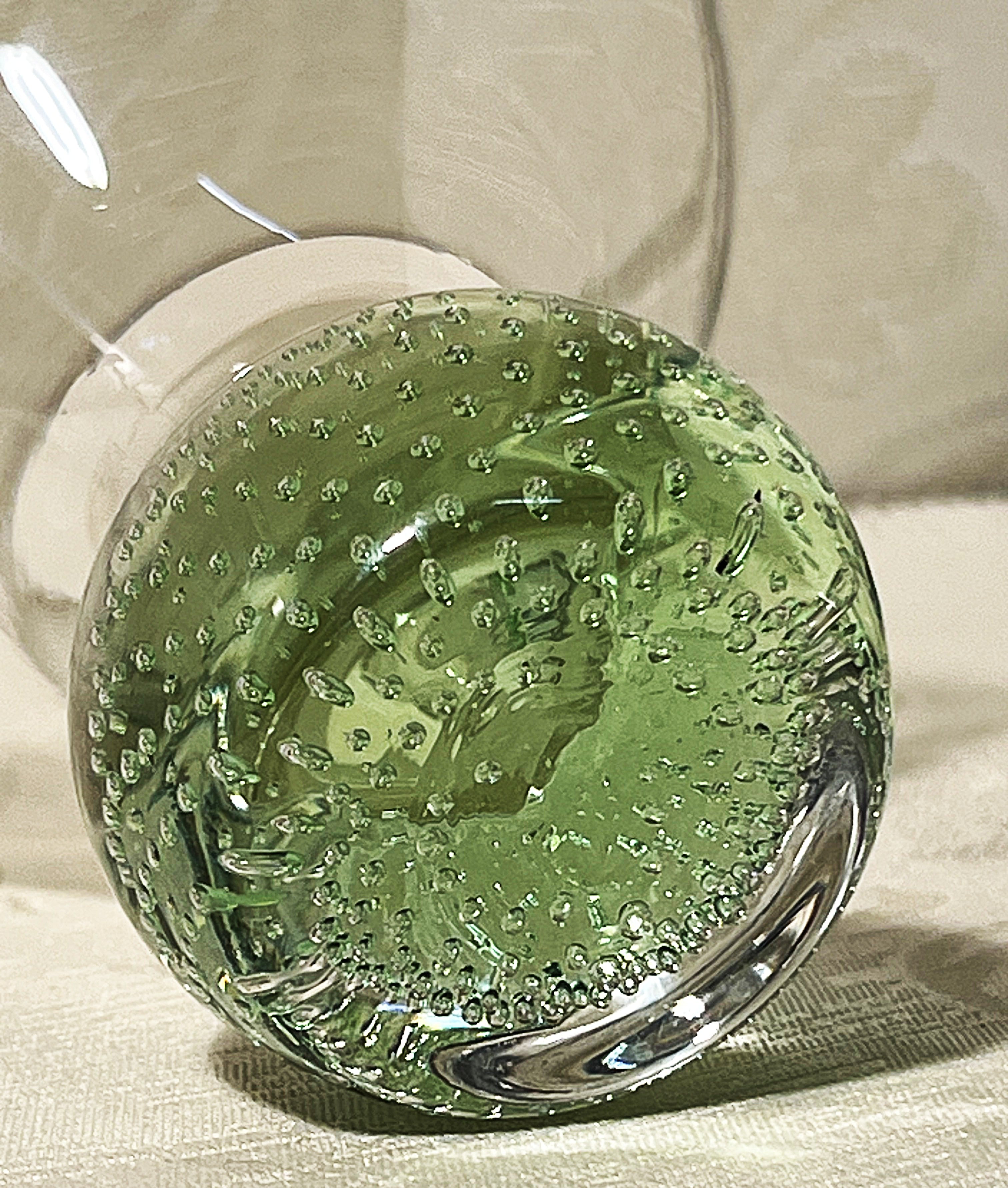 Stemware: Kosta Boda Ebba Green Bullicante Martini Glasses, 3