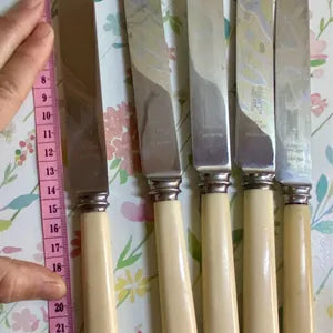 Cutlery: Viners of Sheffield Ivorine Dinner Knives, Set of 6