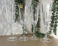 Stemware: Capri Crystal Champagne Flutes, 24% Lead Crystal, Set of 4