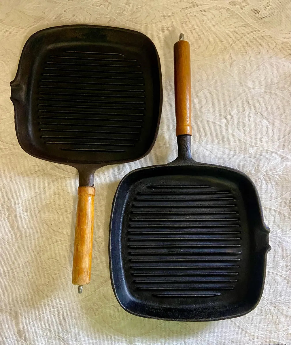 Cast Iron: Square Griddle Pan, Pair
