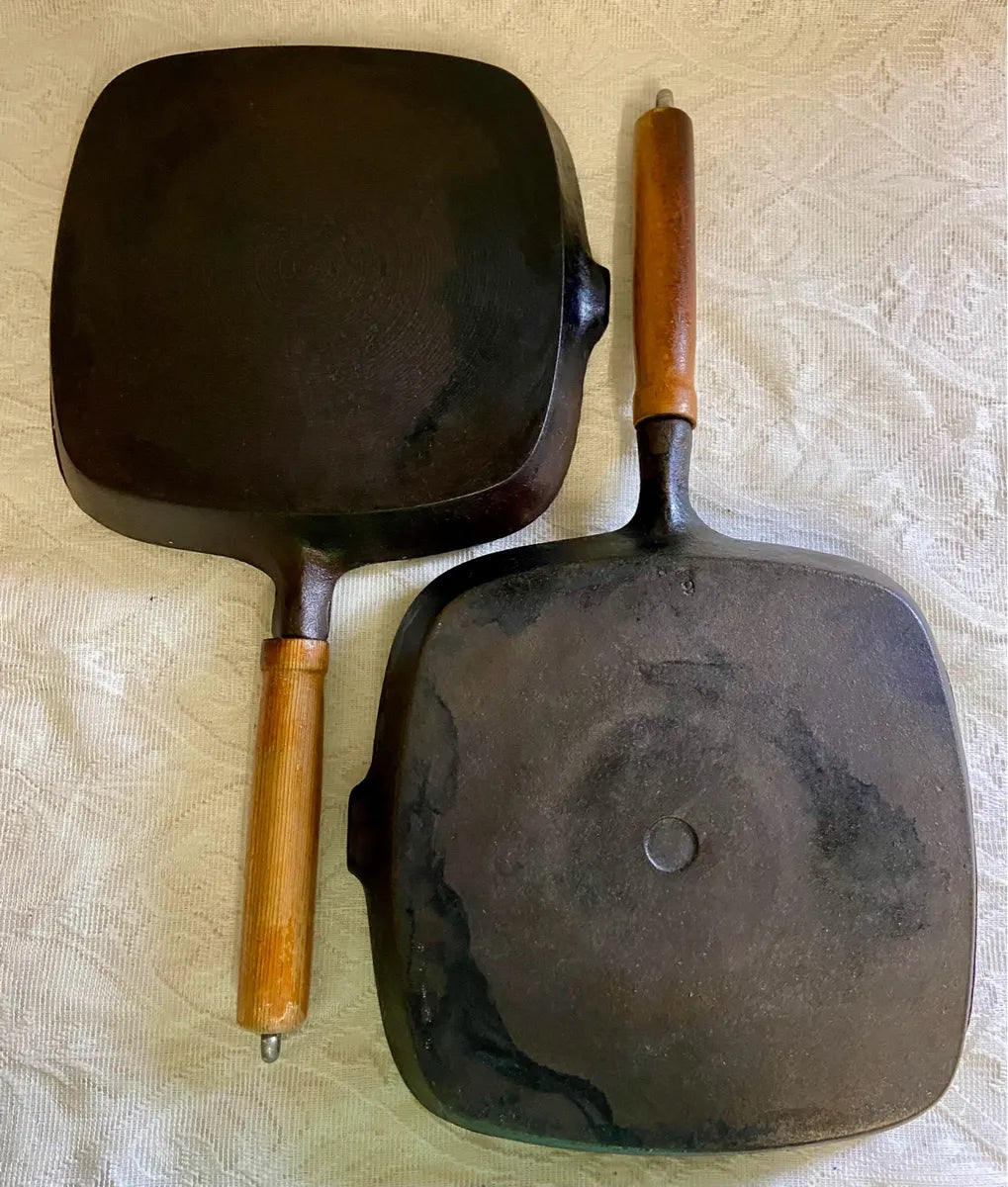 Cast Iron: Square Griddle Pan, Pair