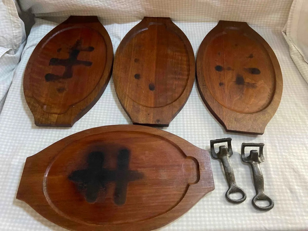 Cast Iron: Sizzling Steak Plates, Set of 4