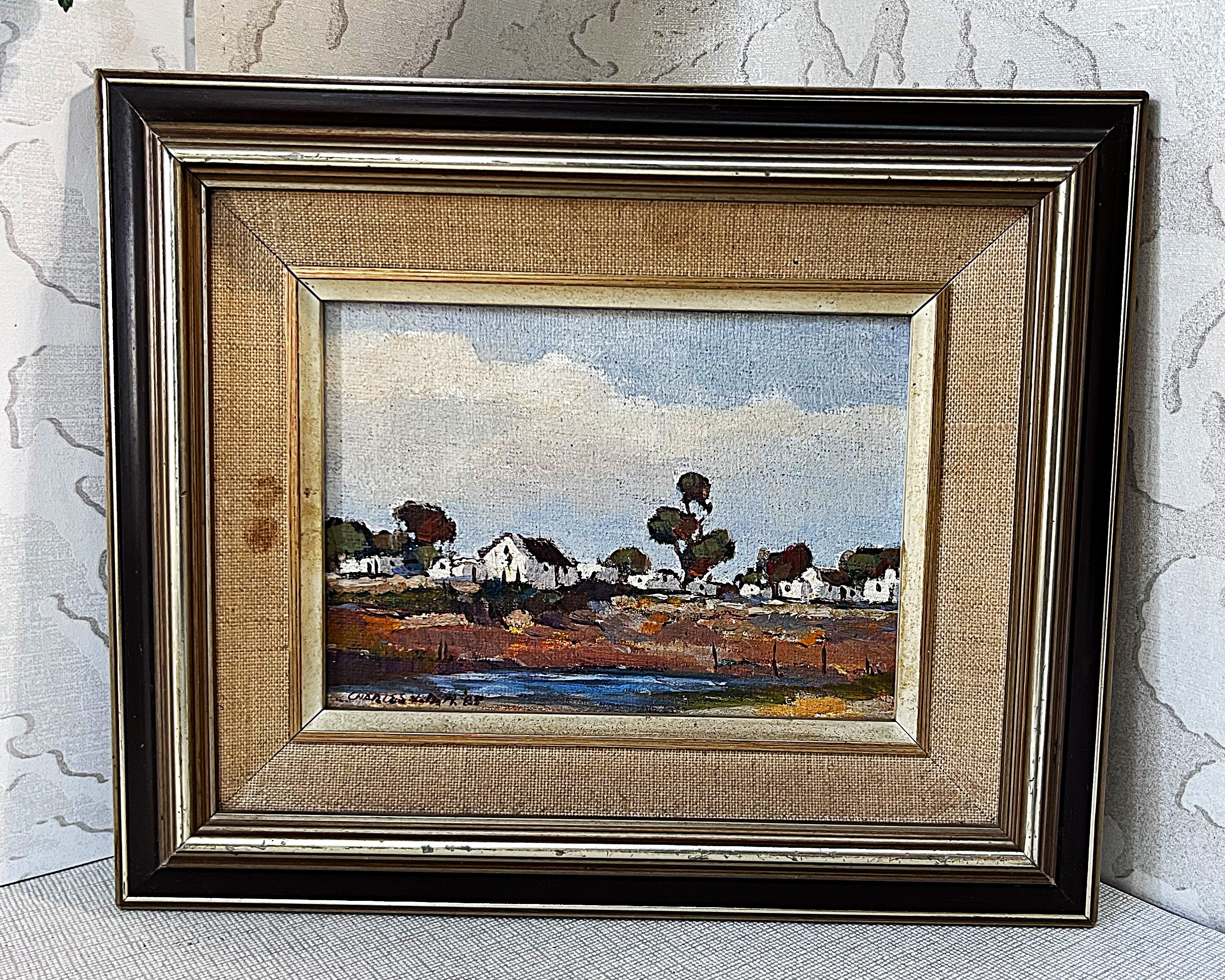 Wall Art: Impressionist South African Landscape Oil Painting by Charles van der Merwe, 1987