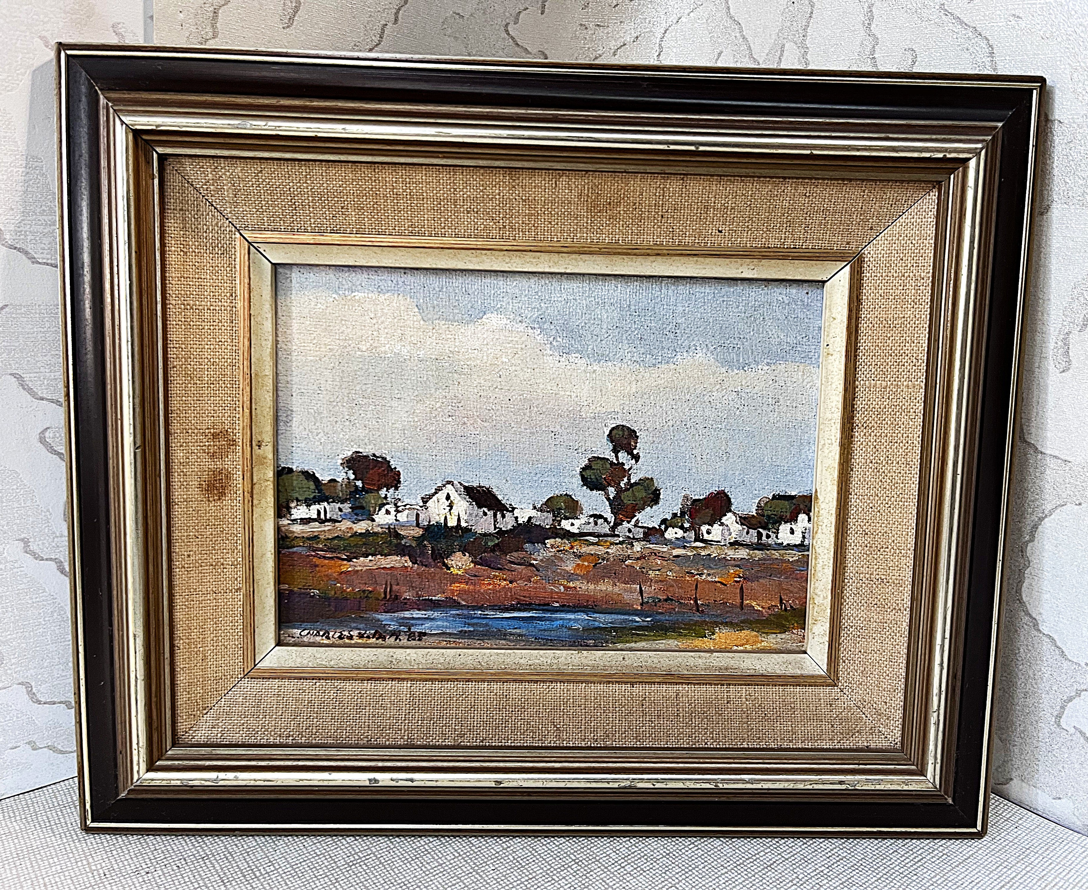 Wall Art: Impressionist South African Landscape Oil Painting by Charles van der Merwe, 1987