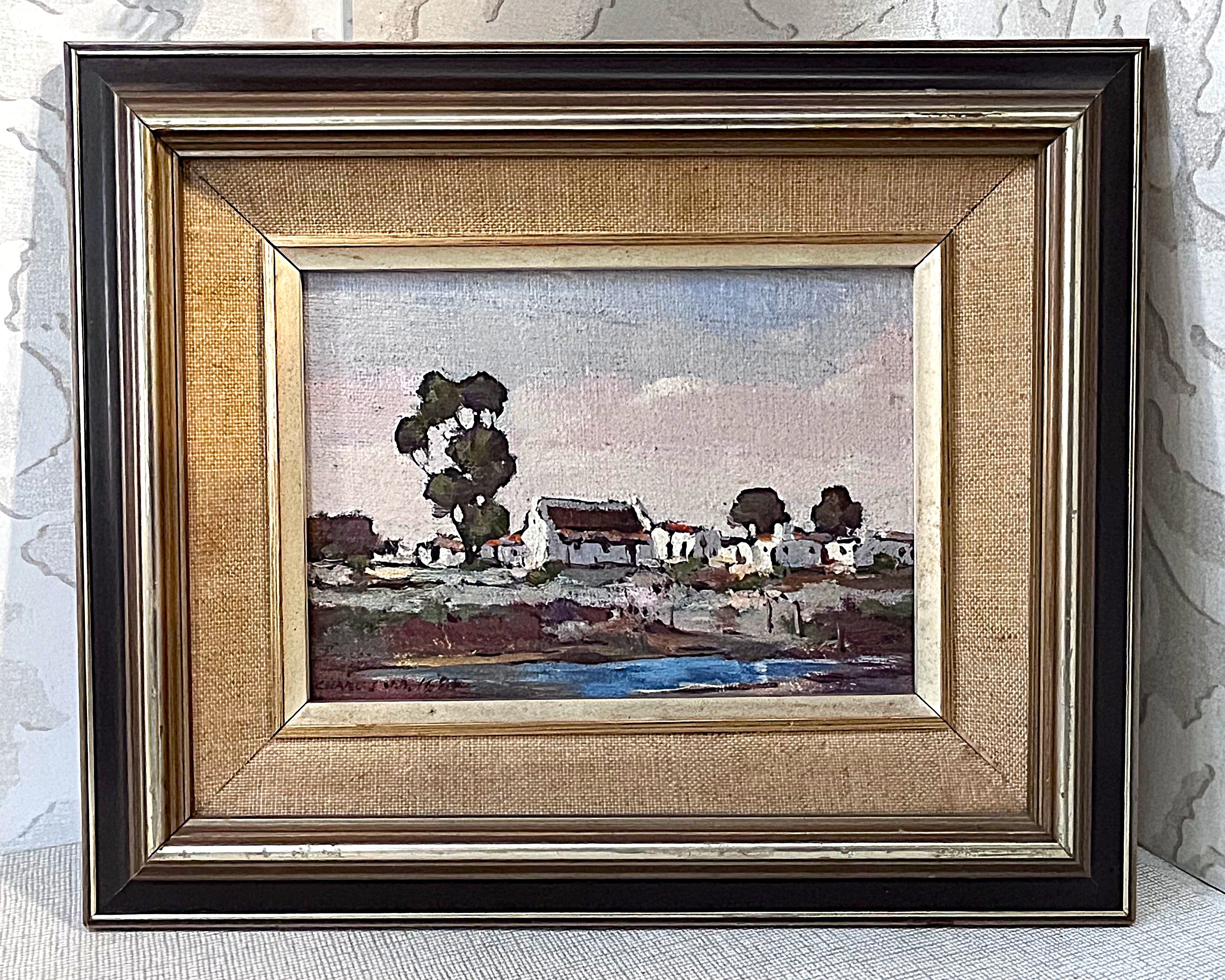 Wall Art: Impressionist South African Landscape Oil Painting by Charles van der Merwe, 1984