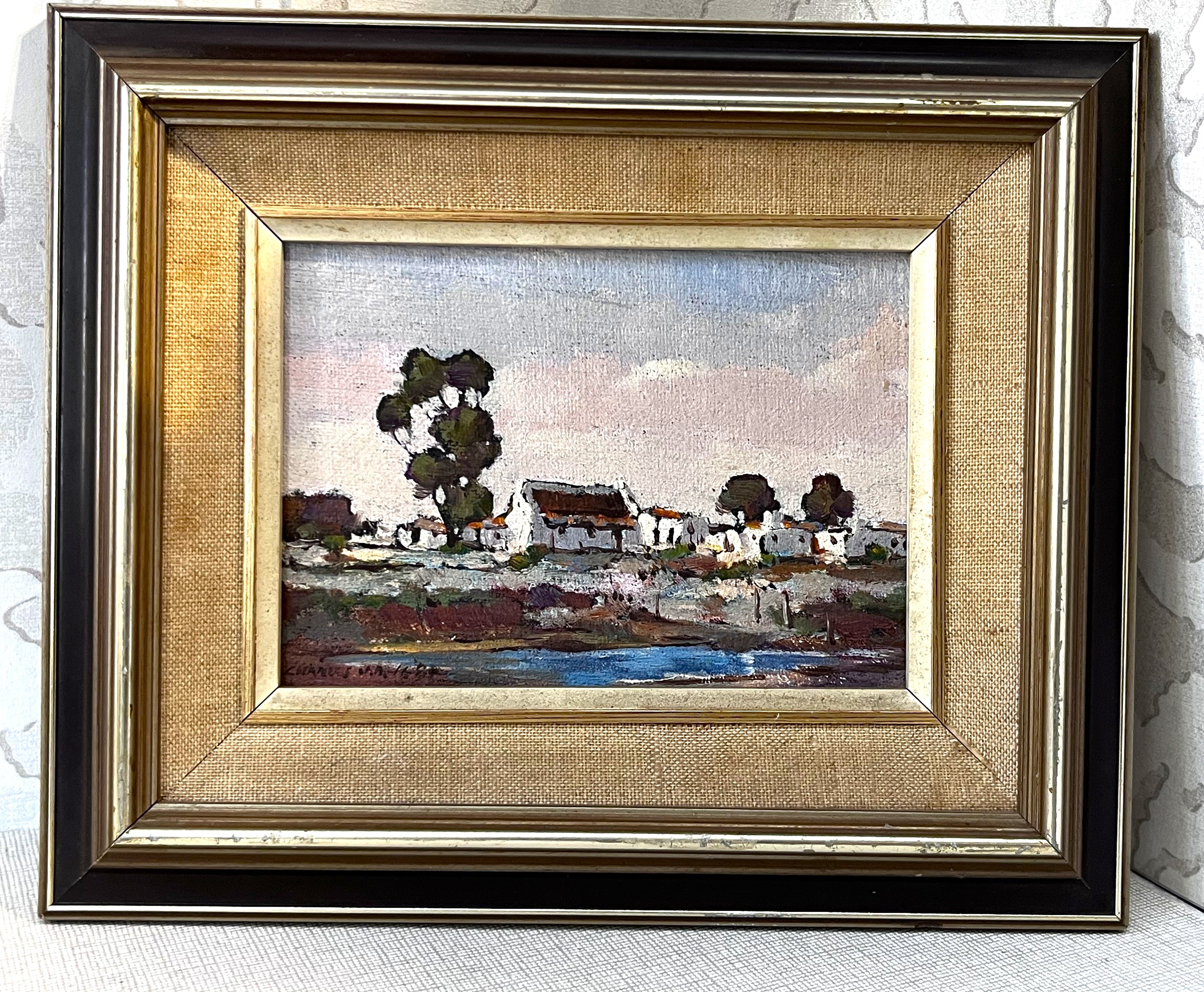 Wall Art: Impressionist South African Landscape Oil Painting by Charles van der Merwe, 1984