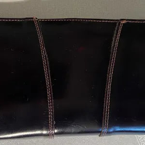 Wallets: Dark Brown High-Shine Structured Leather Wallet