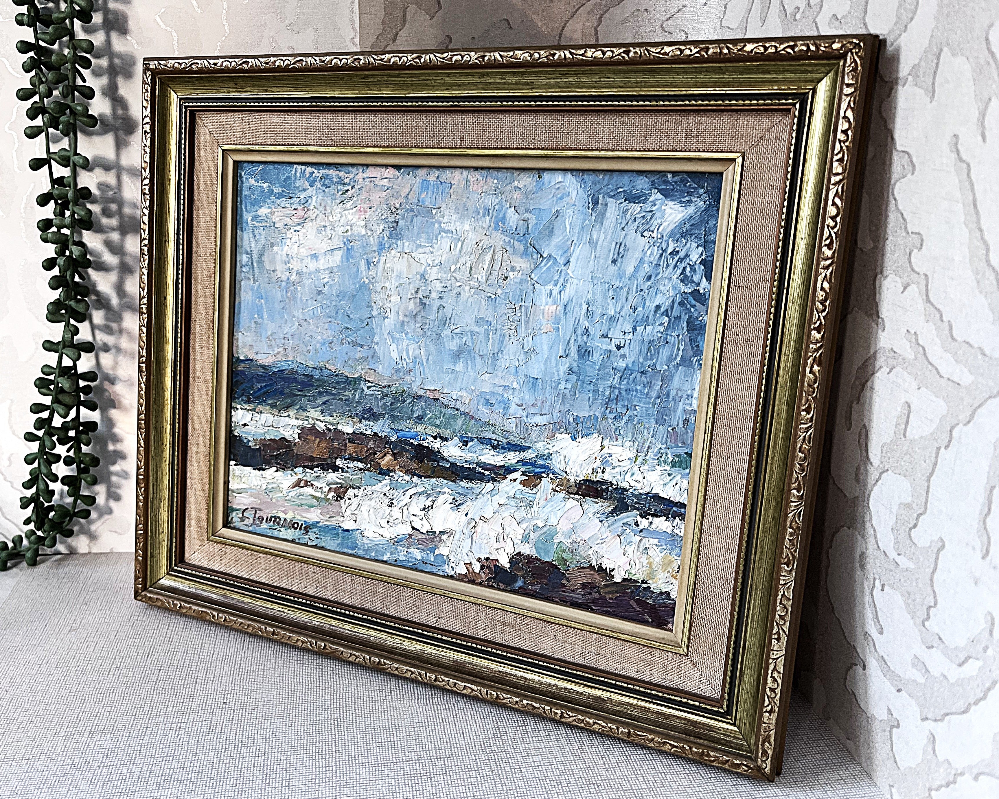 Wall Art: Seascape Oil Painting by Celebrated Artist Claude Tournois (1926–2011)