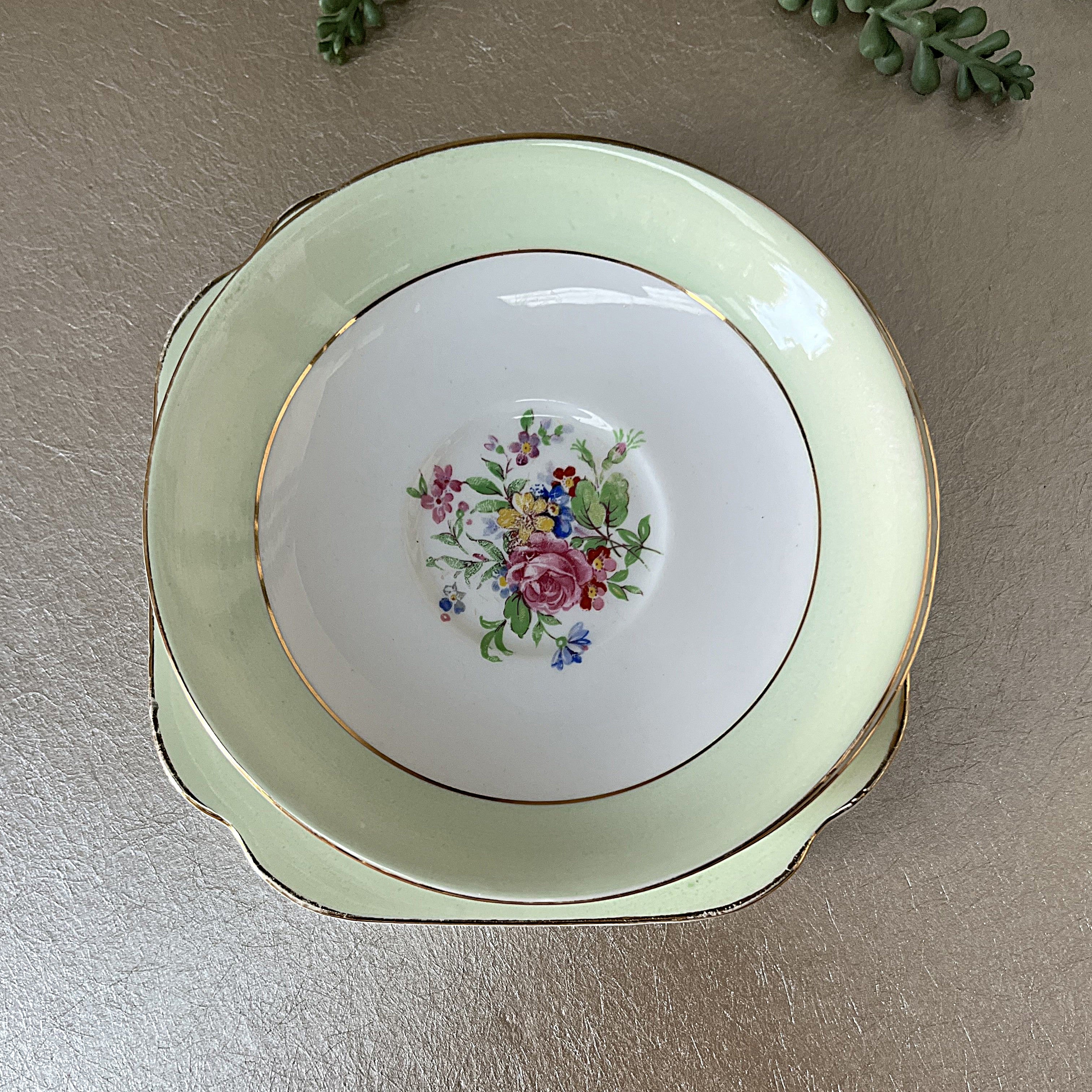 High Tea: Royal Vale Cake Plate and Saucer Set, 7
